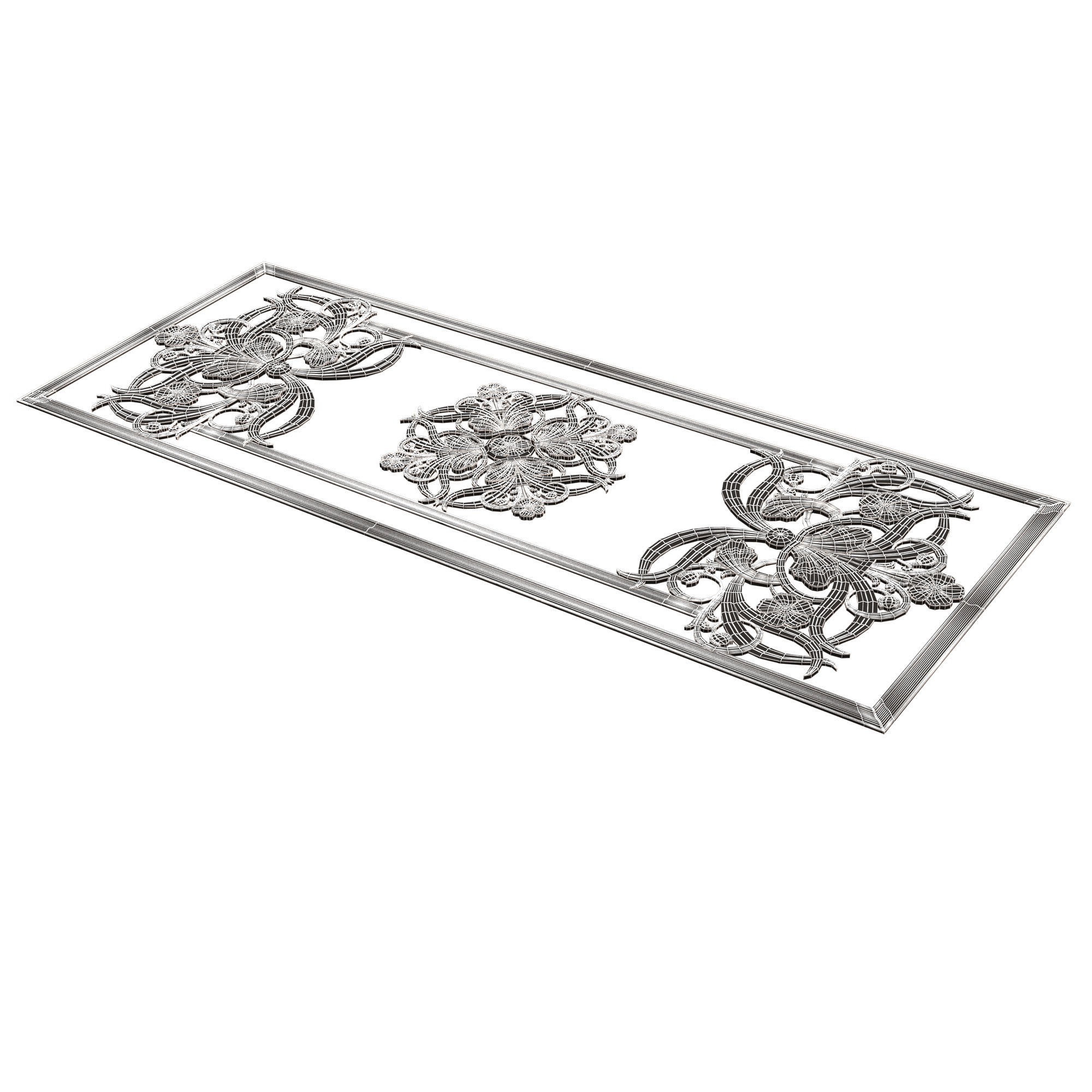 Collection of Boiserie Decoration Panels 02 Low-poly 3D model_89