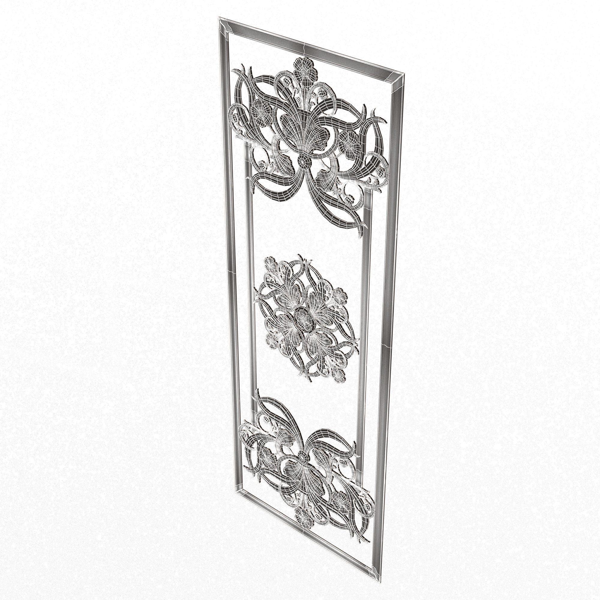 Collection of Boiserie Decoration Panels 02 Low-poly 3D model_88