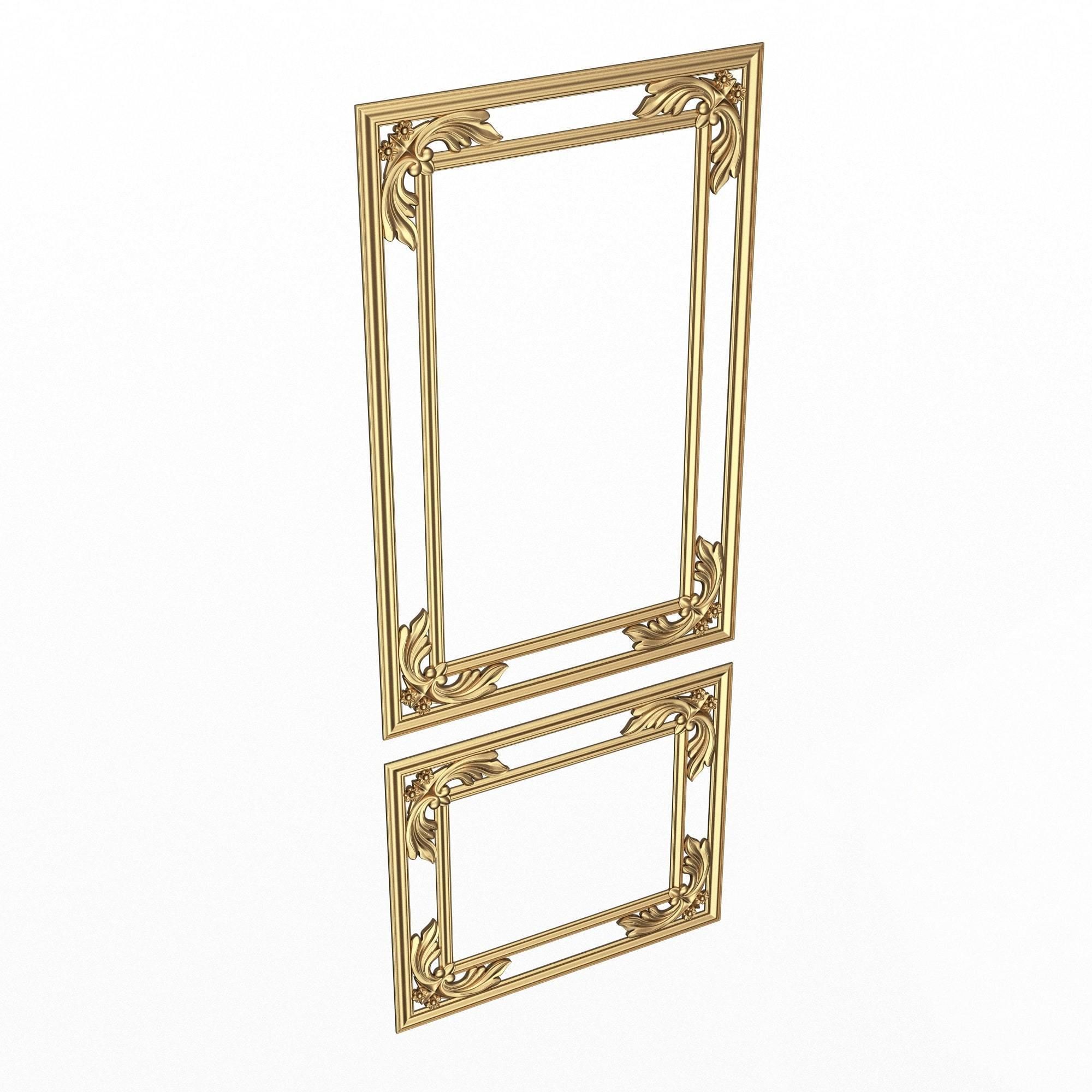 Collection of Boiserie Decoration Panels 02 Low-poly 3D model_38