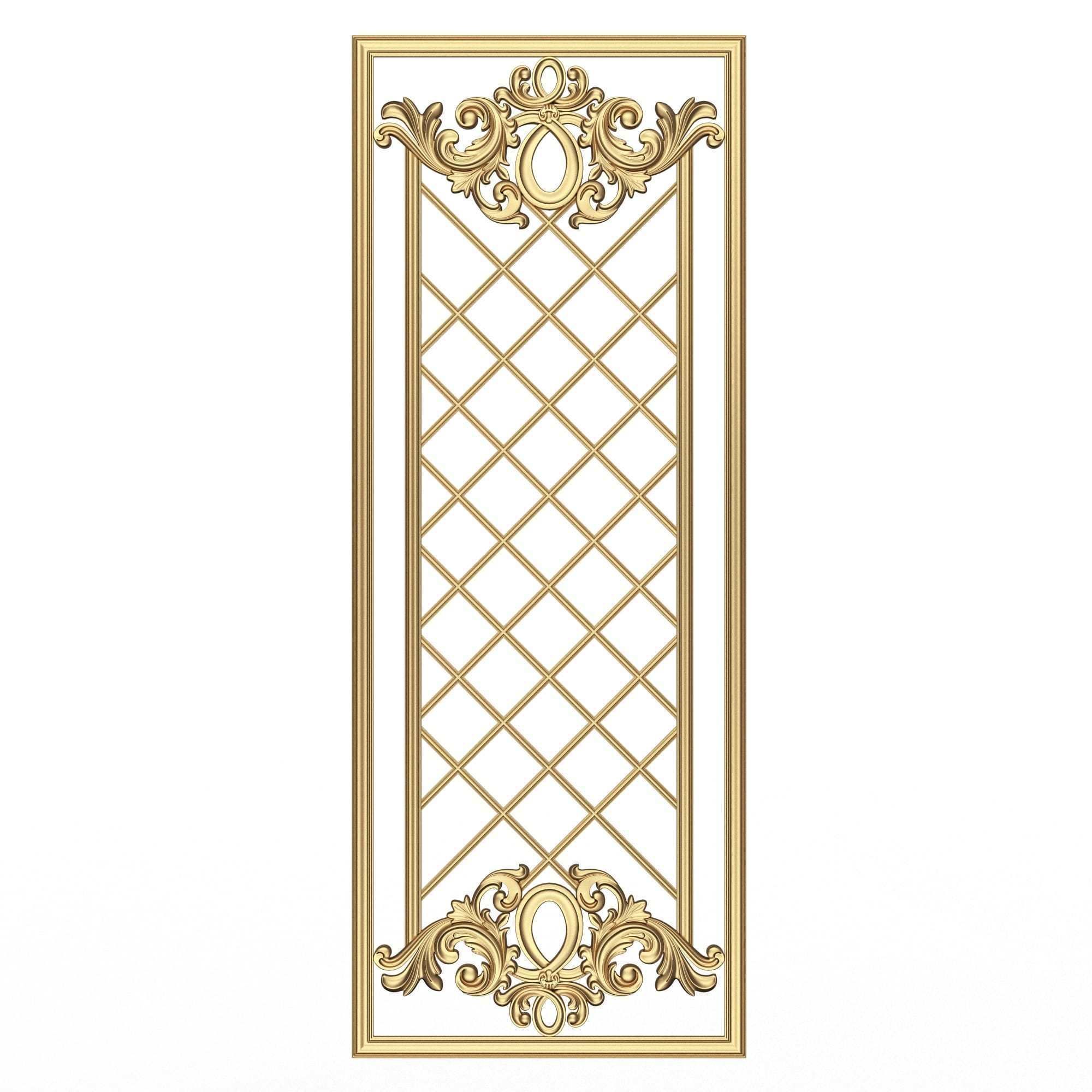 Collection of Boiserie Decoration Panels 02 Low-poly 3D model_31