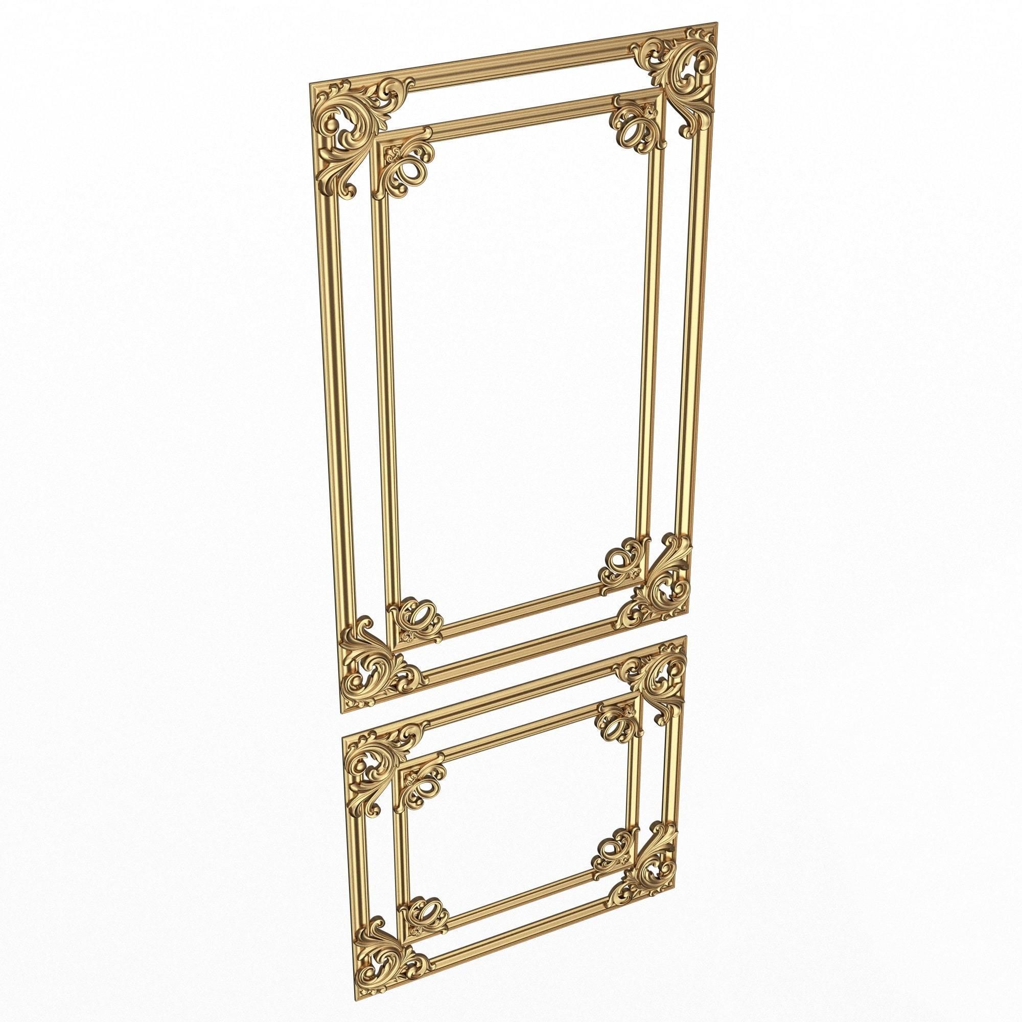 Collection of Boiserie Decoration Panels 02 Low-poly 3D model_20