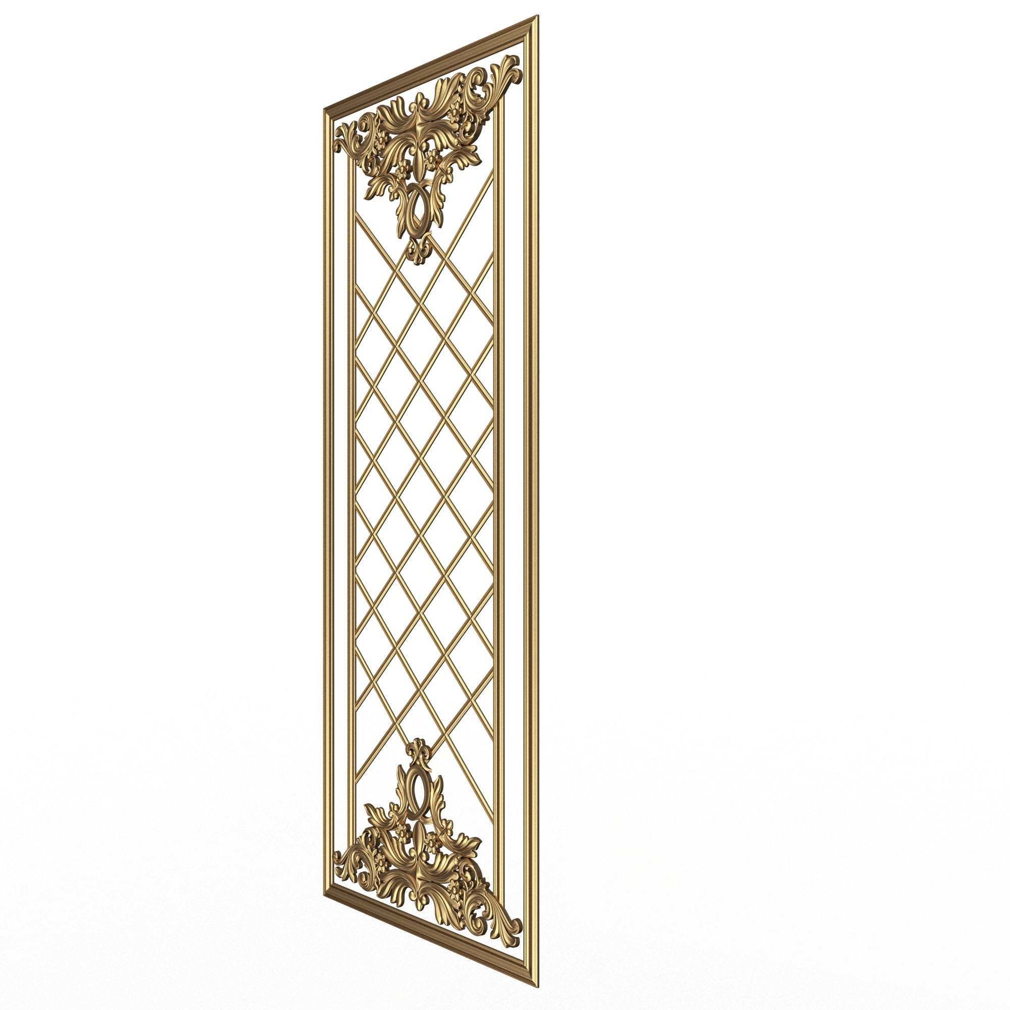 Collection of Boiserie Decoration Panels 02 Low-poly 3D model_45