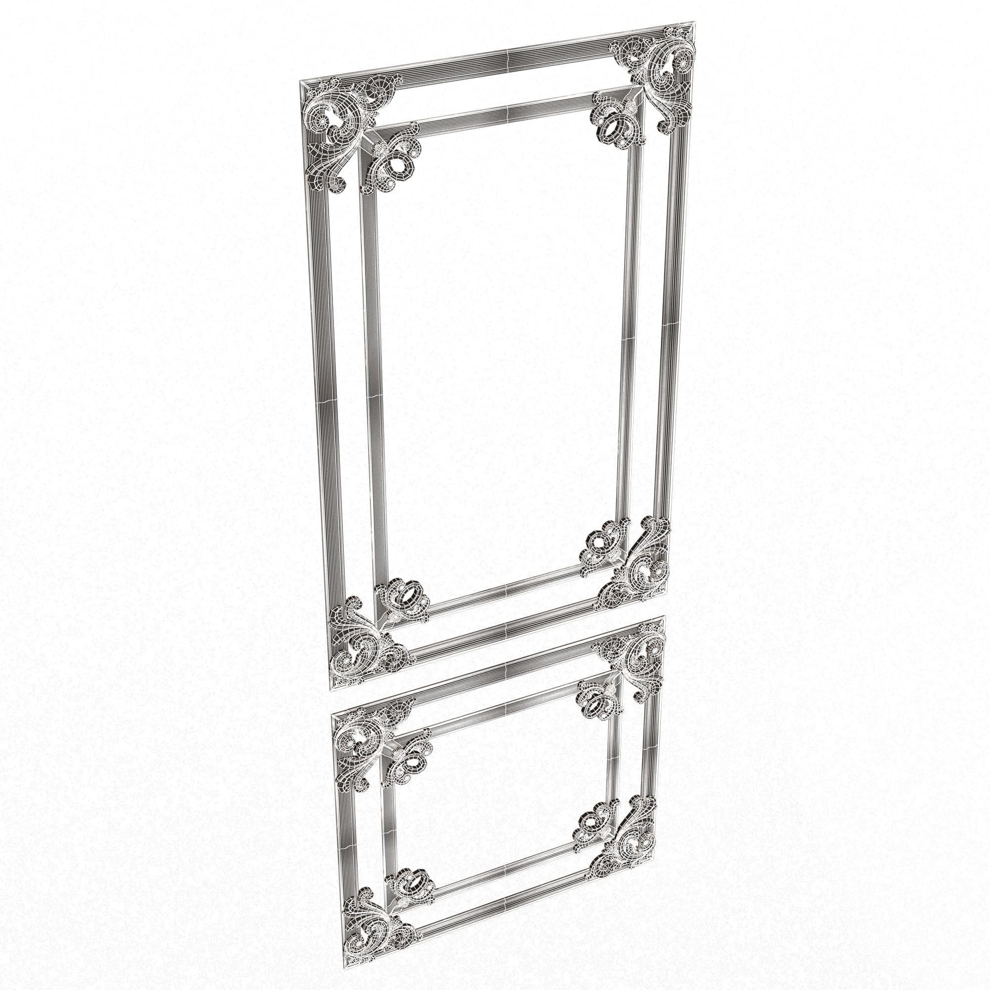 Collection of Boiserie Decoration Panels 02 Low-poly 3D model_91