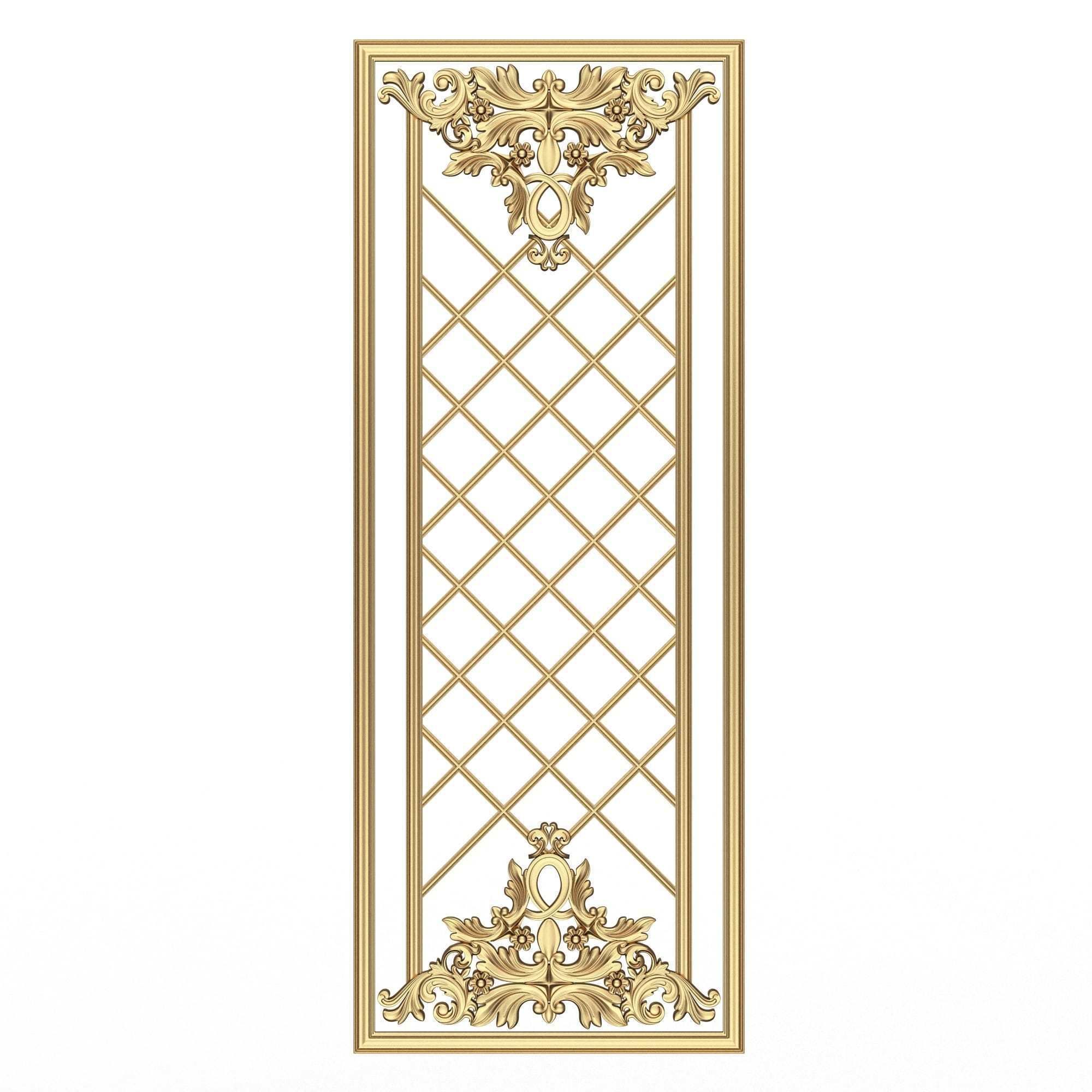 Collection of Boiserie Decoration Panels 02 Low-poly 3D model_43