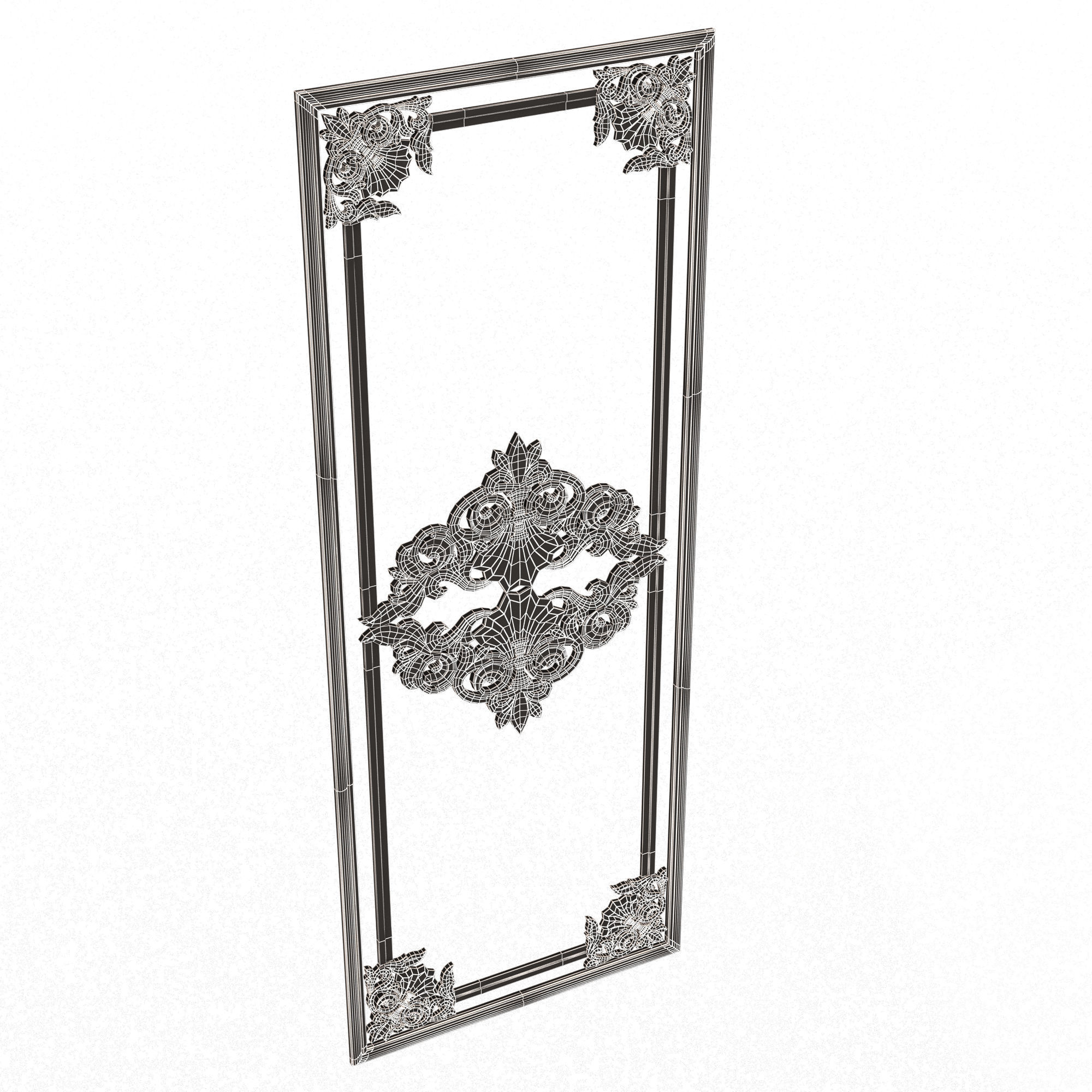 Collection of Boiserie Decoration Panels 02 Low-poly 3D model_139