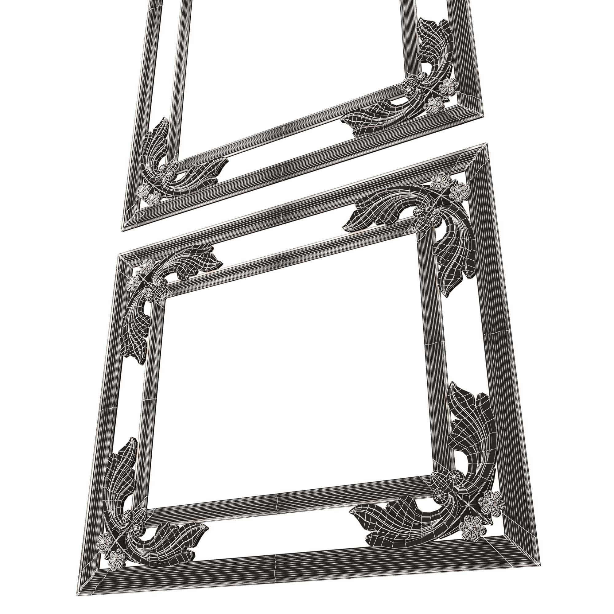 Collection of Boiserie Decoration Panels 02 Low-poly 3D model_112