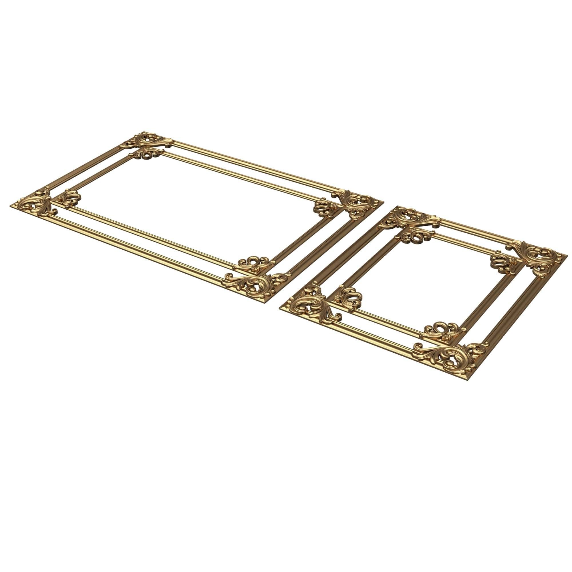 Collection of Boiserie Decoration Panels 02 Low-poly 3D model_24