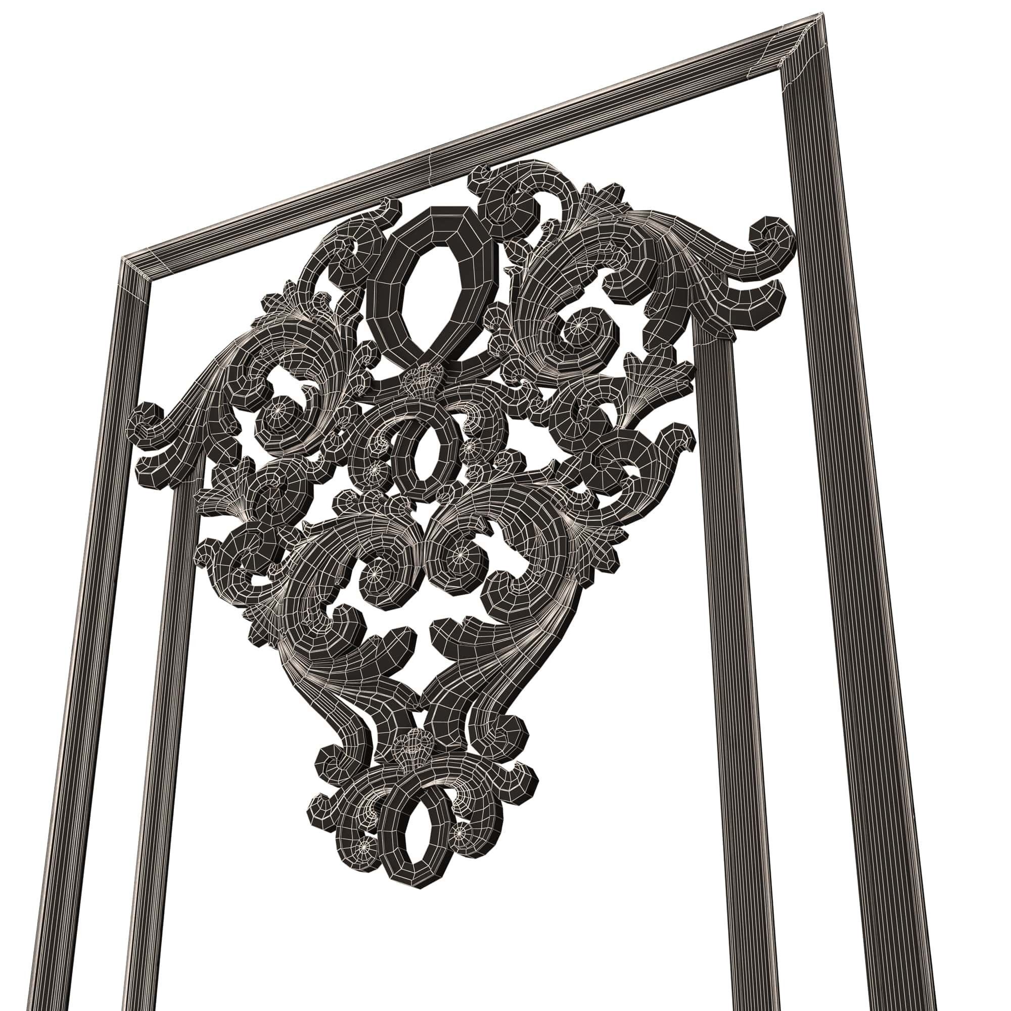 Collection of Boiserie Decoration Panels 02 Low-poly 3D model_100