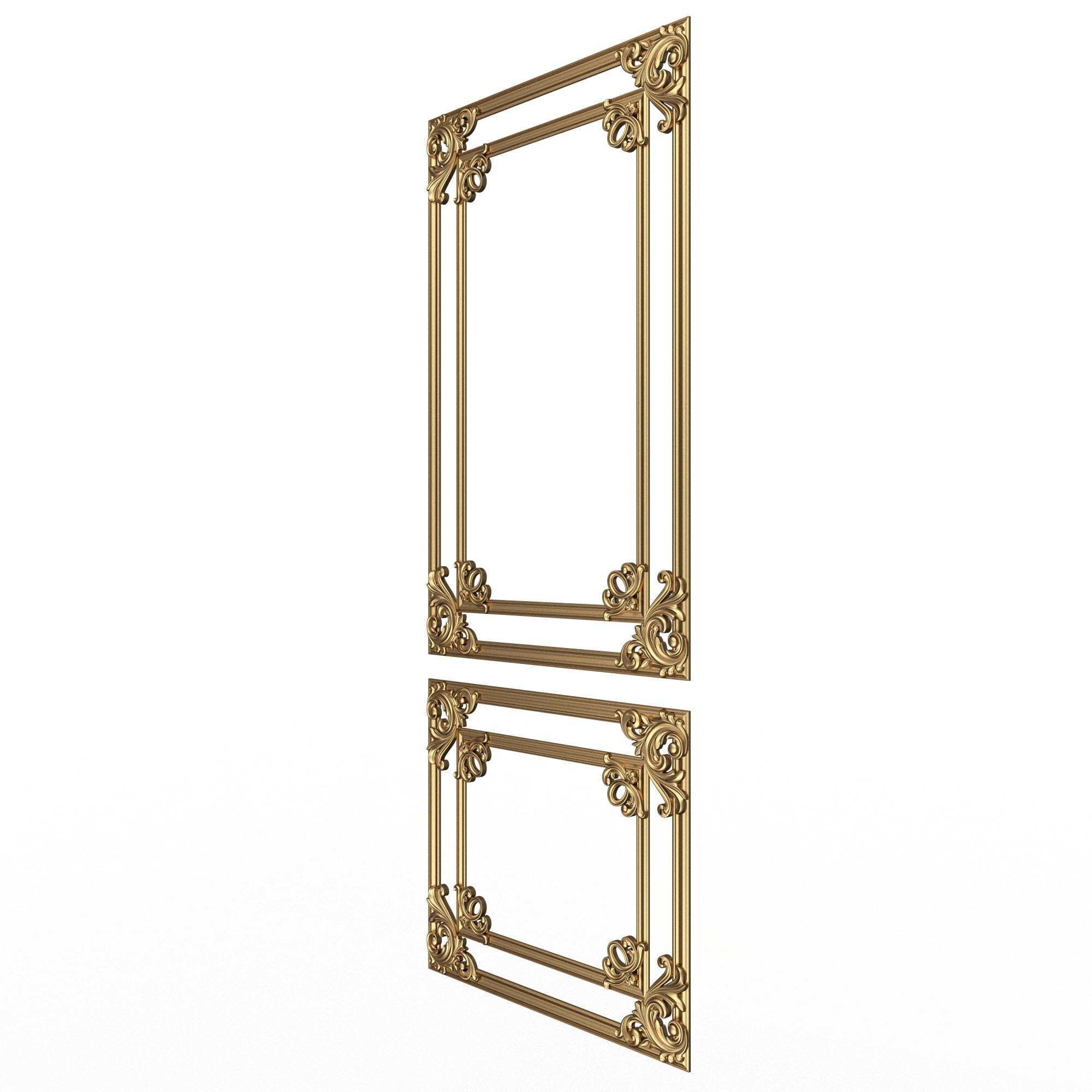 Collection of Boiserie Decoration Panels 02 Low-poly 3D model_21