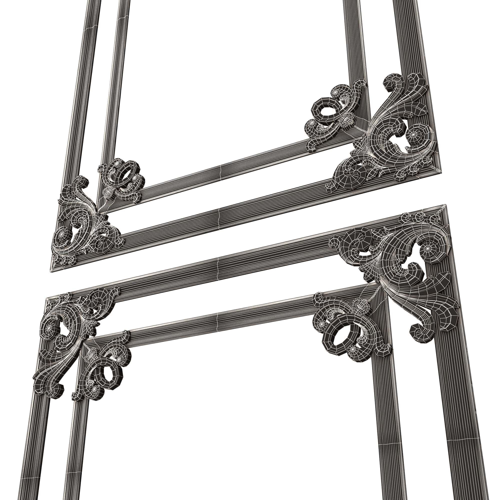 Collection of Boiserie Decoration Panels 02 Low-poly 3D model_94