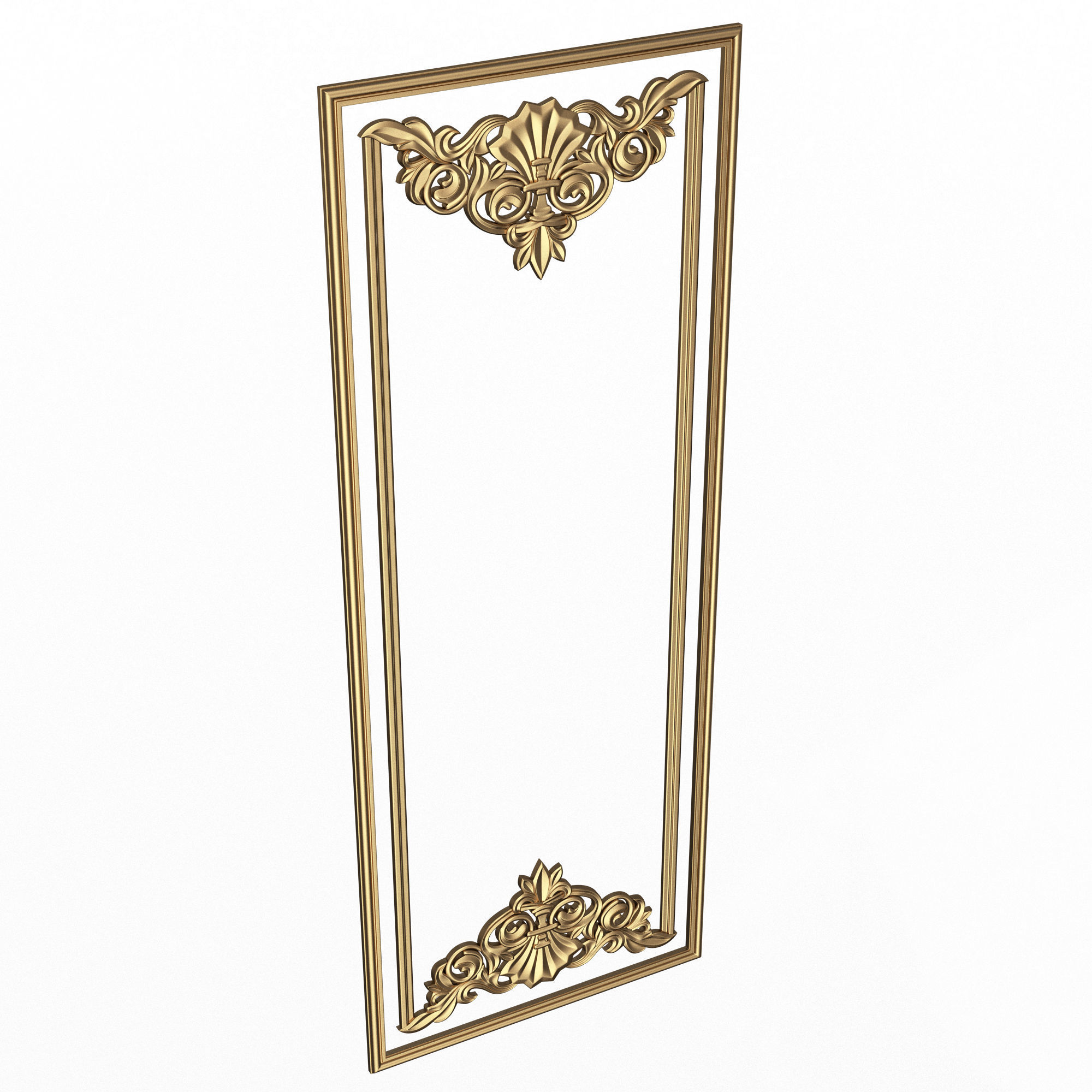 Collection of Boiserie Decoration Panels 02 Low-poly 3D model_62