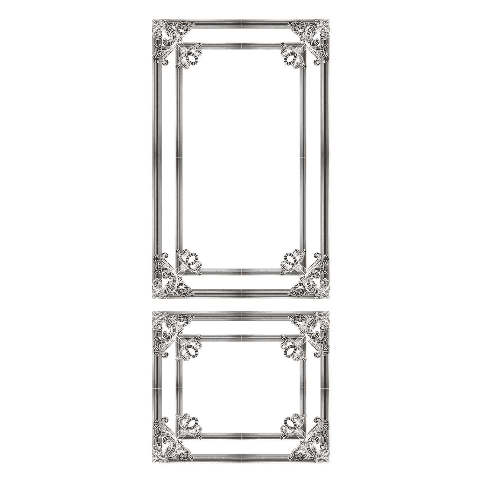 Collection of Boiserie Decoration Panels 02 Low-poly 3D model_90