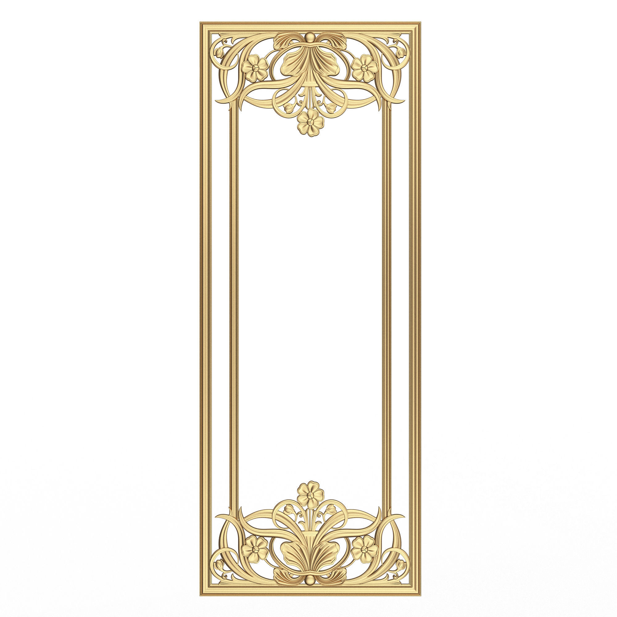 Collection of Boiserie Decoration Panels 02 Low-poly 3D model_7