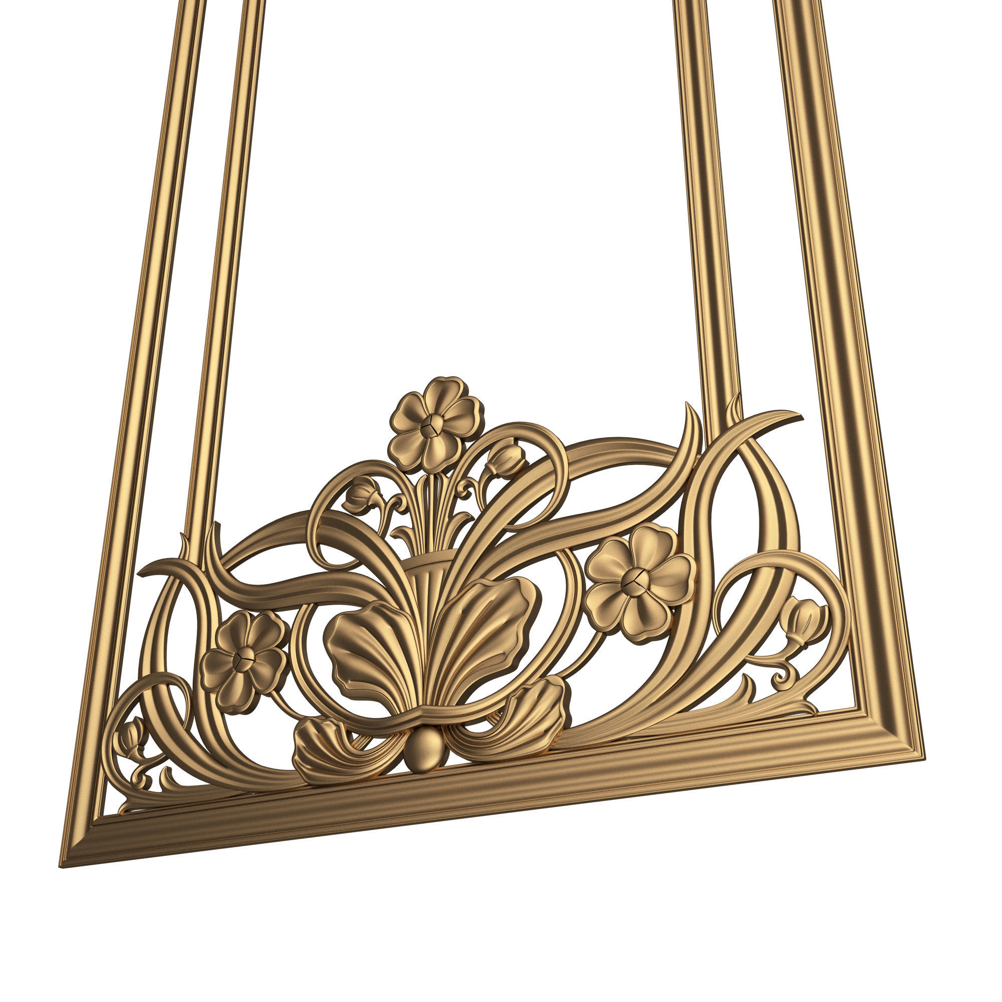 Collection of Boiserie Decoration Panels 02 Low-poly 3D model_11