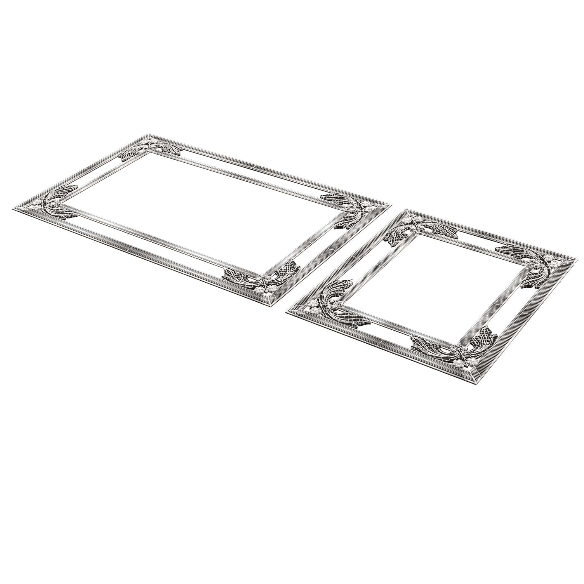 Collection of Boiserie Decoration Panels 02 Low-poly 3D model_113