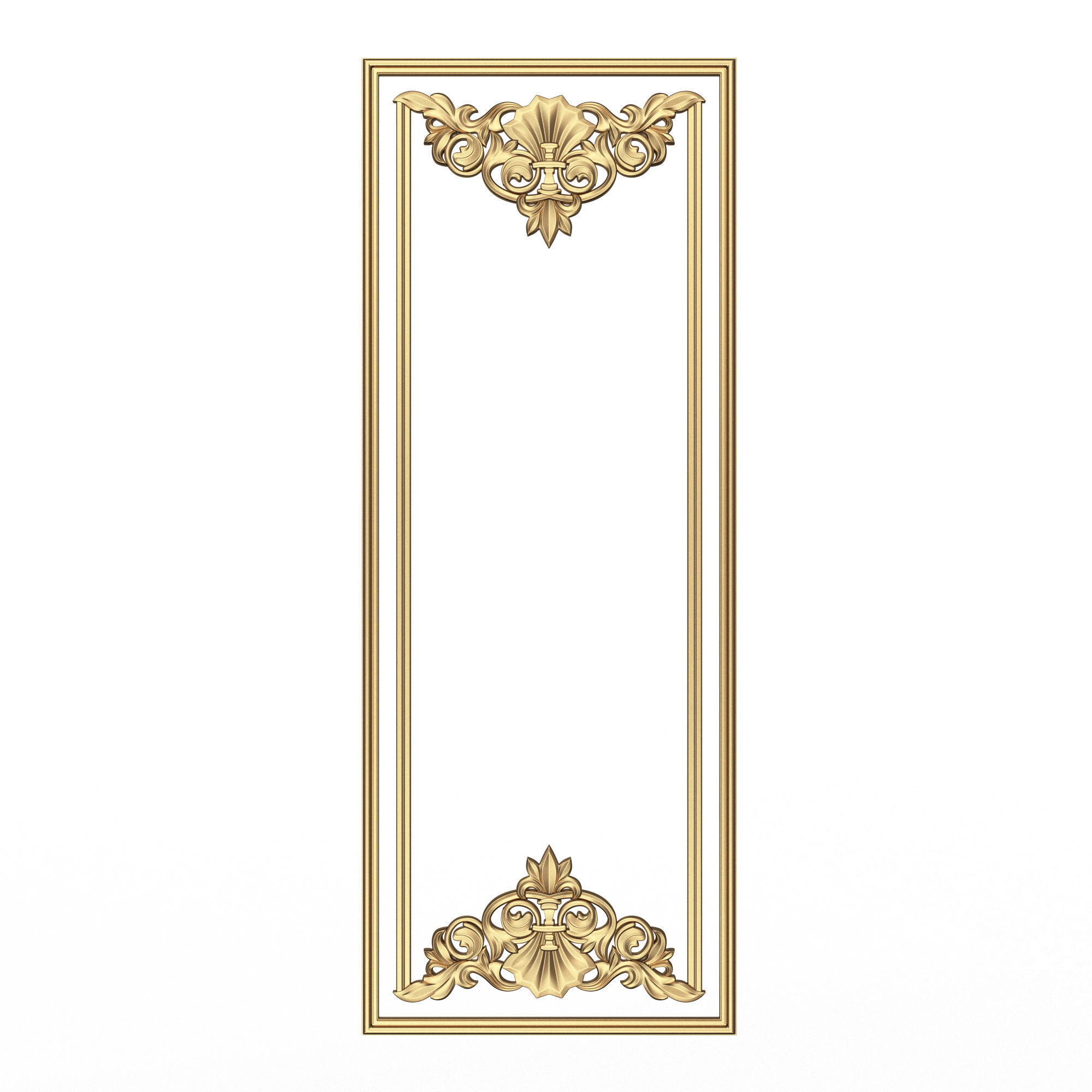 Collection of Boiserie Decoration Panels 02 Low-poly 3D model_61