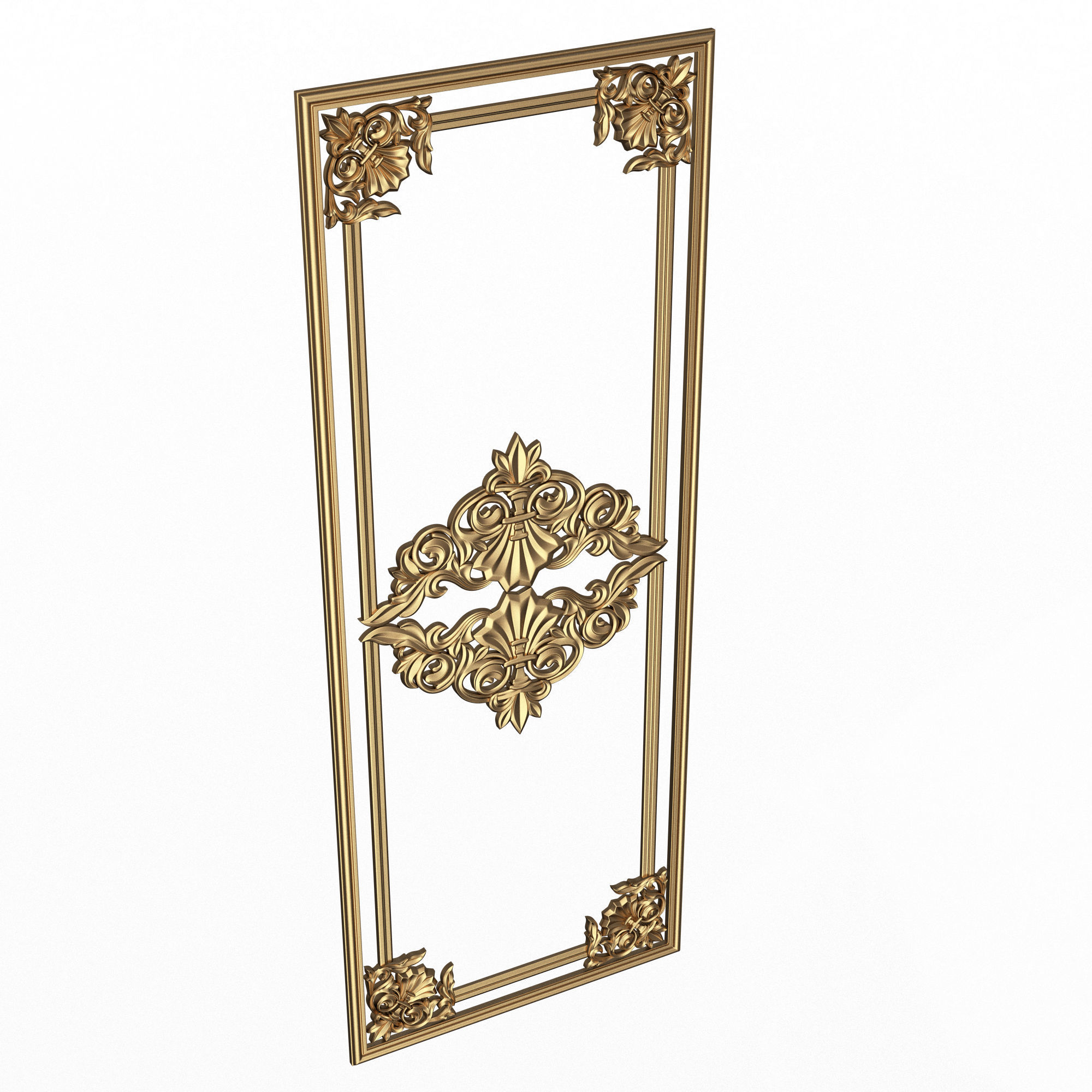 Collection of Boiserie Decoration Panels 02 Low-poly 3D model_67