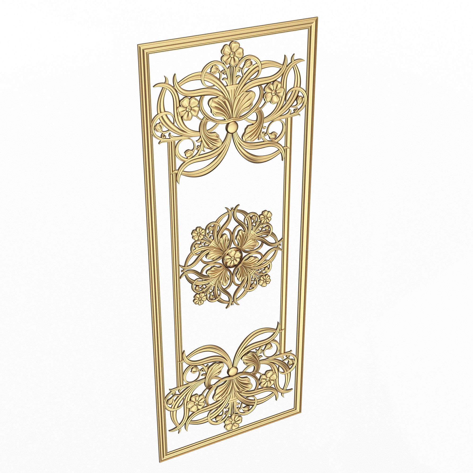Collection of Boiserie Decoration Panels 02 Low-poly 3D model_14