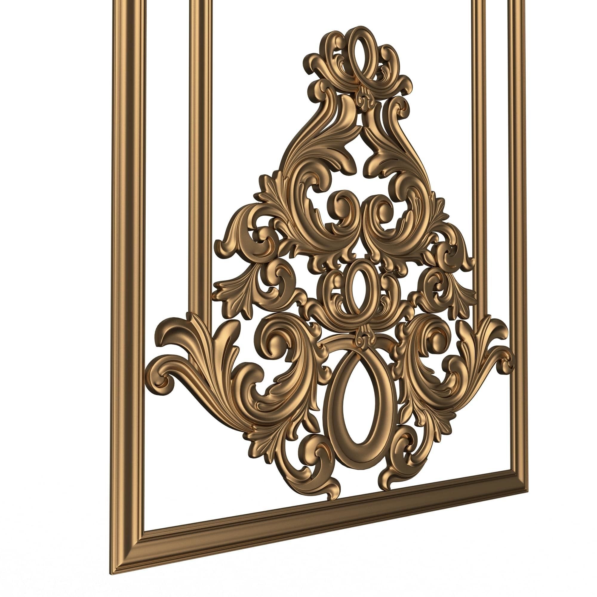 Collection of Boiserie Decoration Panels 02 Low-poly 3D model_28