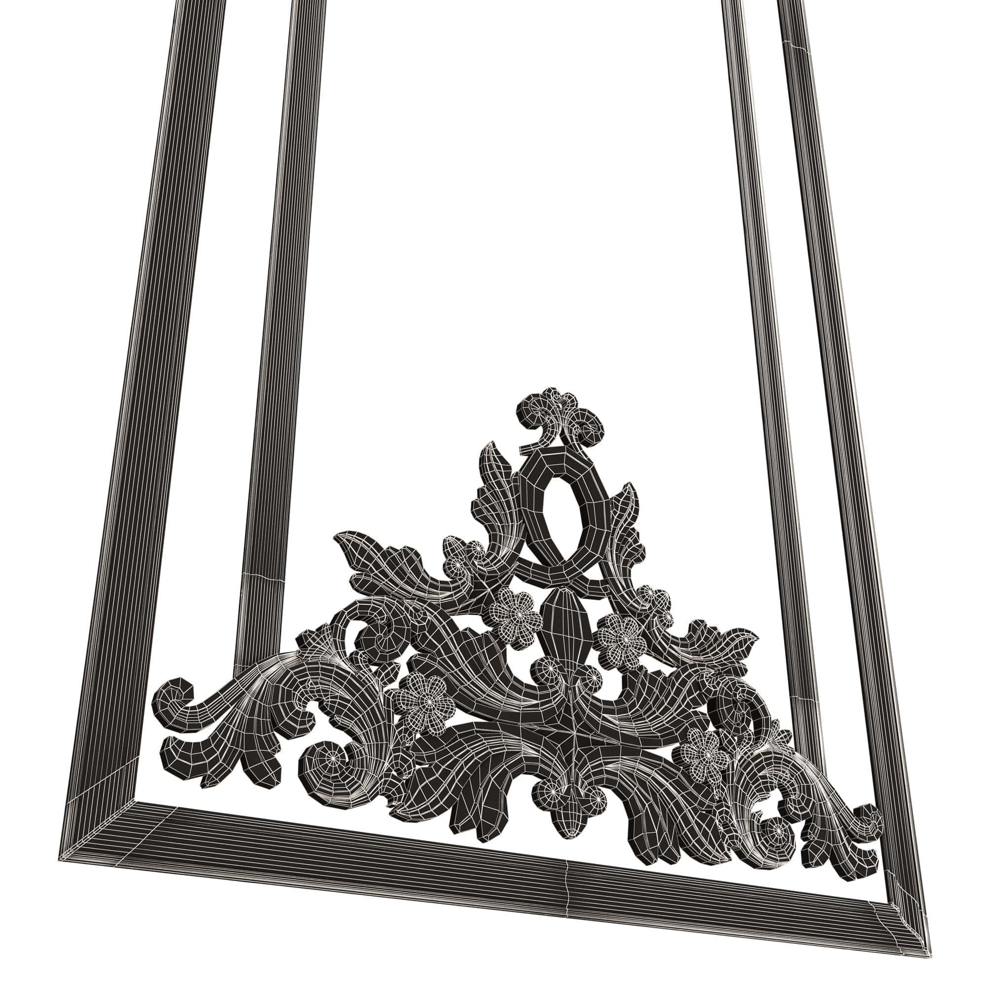 Collection of Boiserie Decoration Panels 02 Low-poly 3D model_123