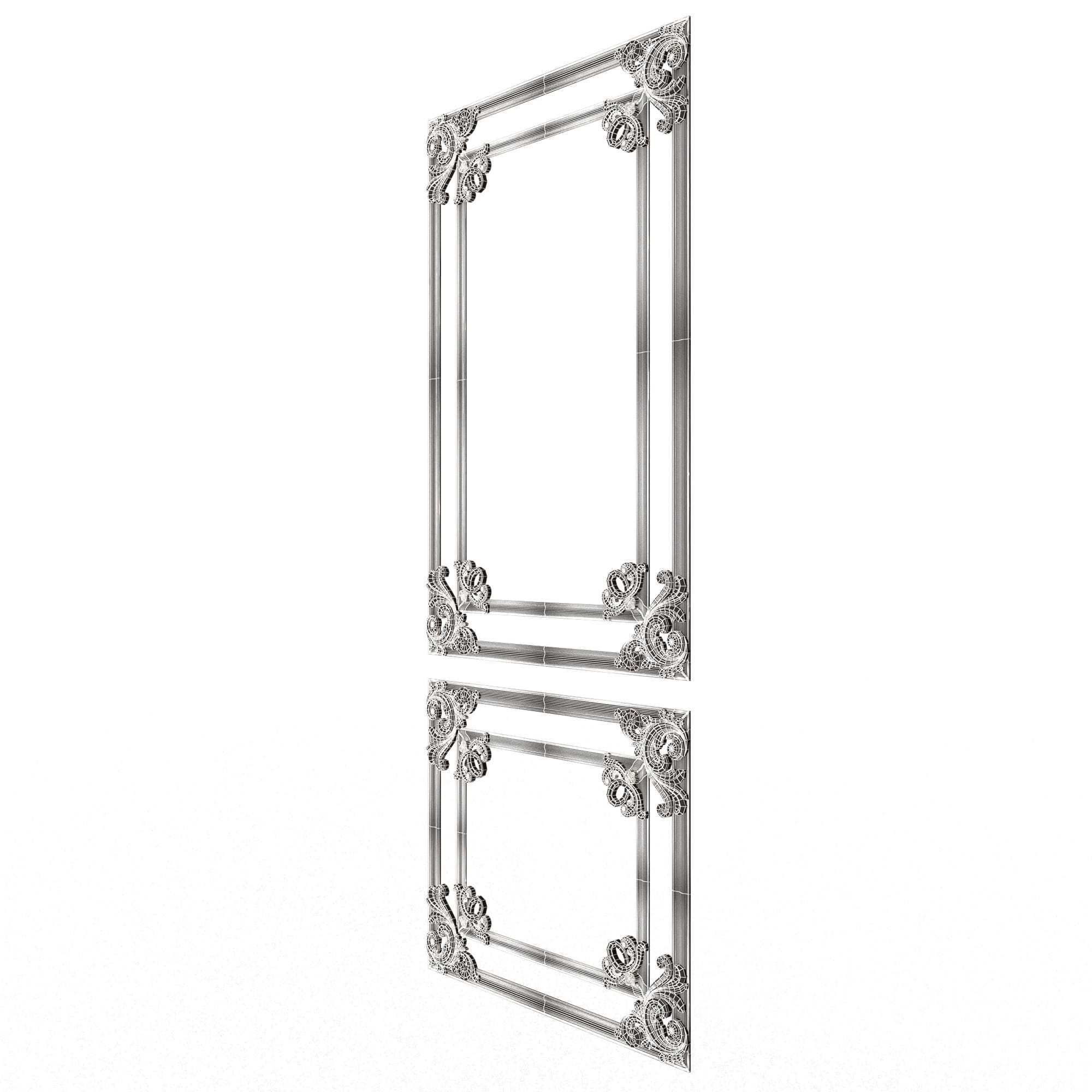 Collection of Boiserie Decoration Panels 02 Low-poly 3D model_92