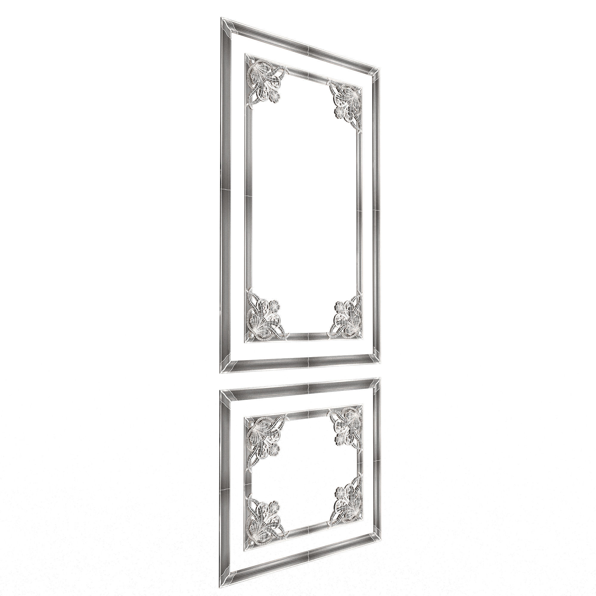 Collection of Boiserie Decoration Panels 02 Low-poly 3D model_75
