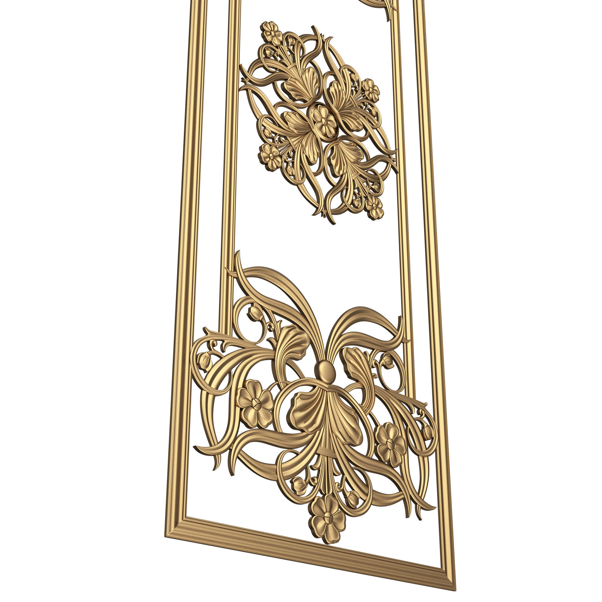 Collection of Boiserie Decoration Panels 02 Low-poly 3D model_16