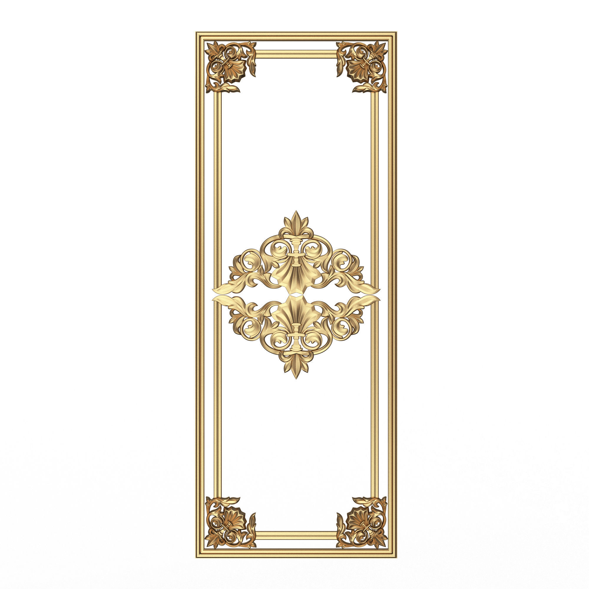 Collection of Boiserie Decoration Panels 02 Low-poly 3D model_66