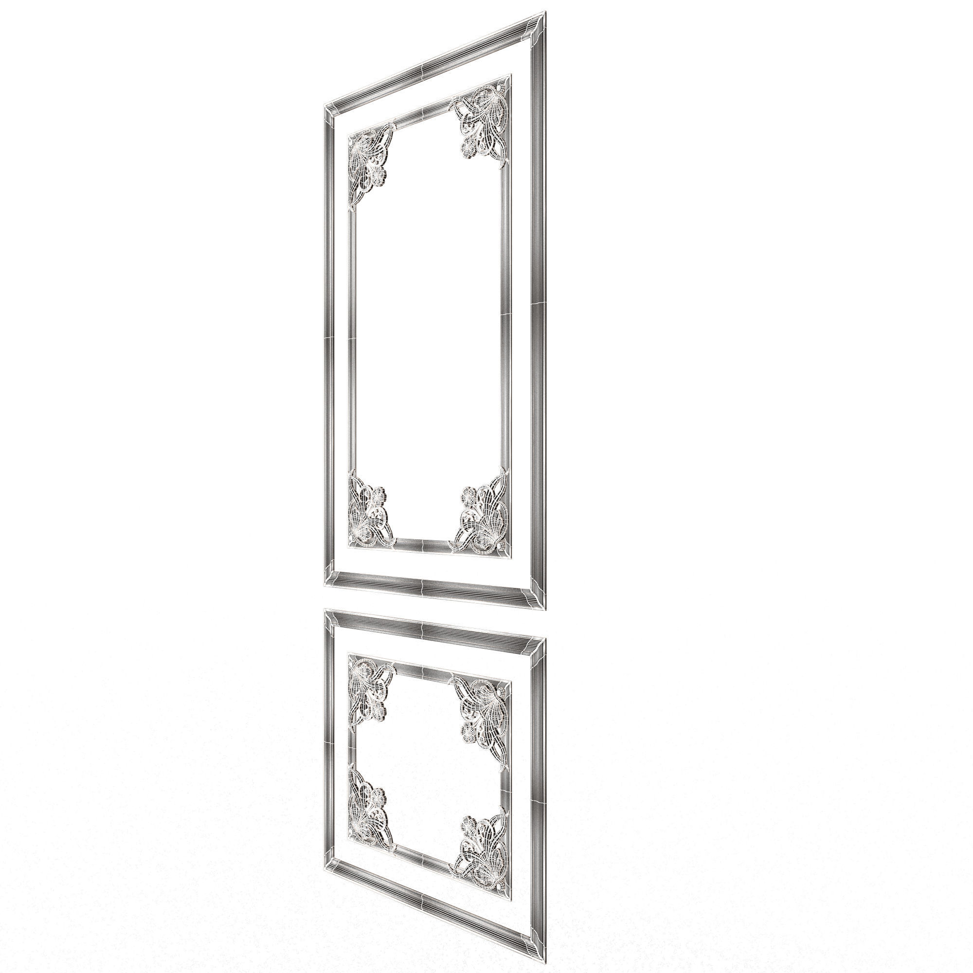 Collection of Boiserie Decoration Panels 02 Low-poly 3D model_74