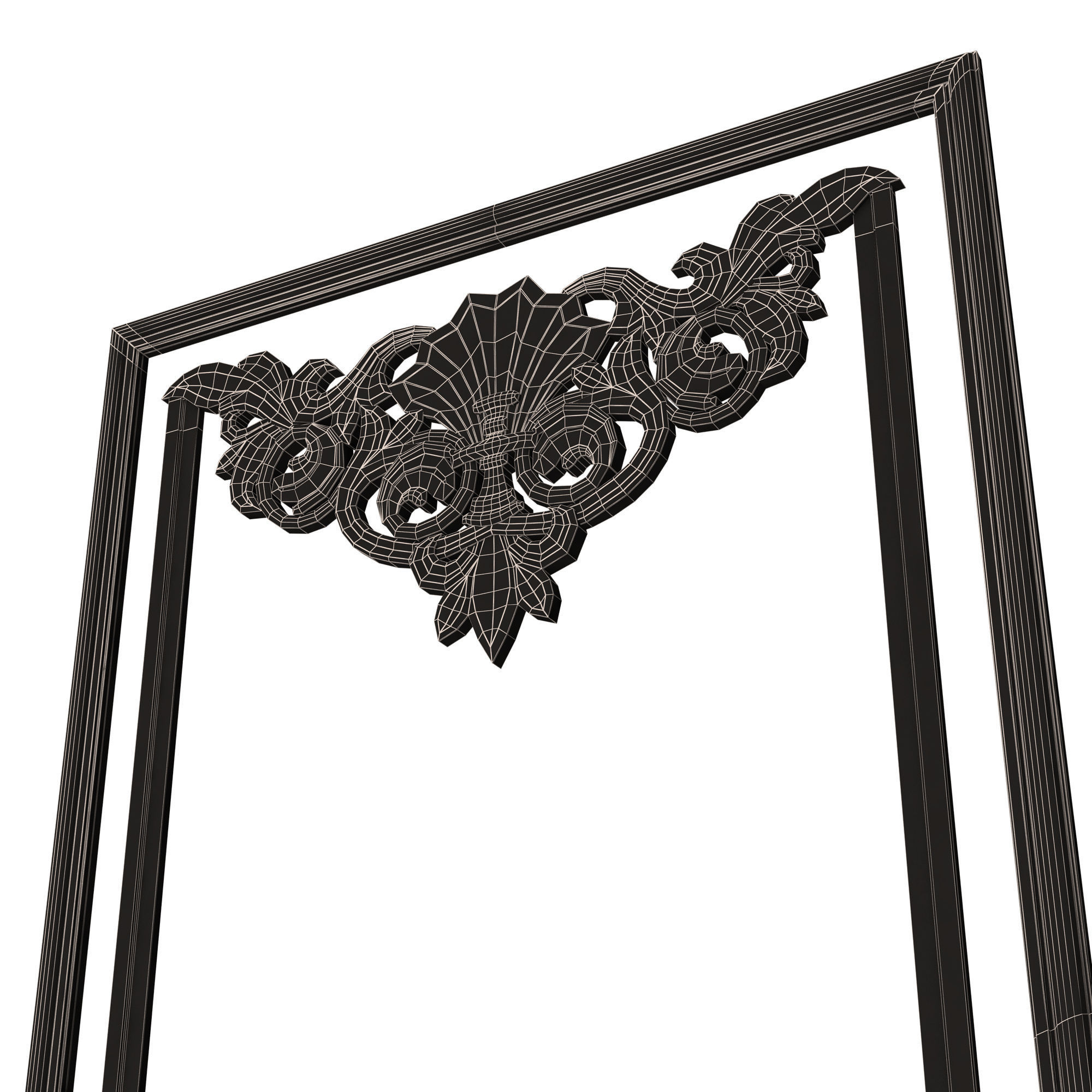 Collection of Boiserie Decoration Panels 02 Low-poly 3D model_136