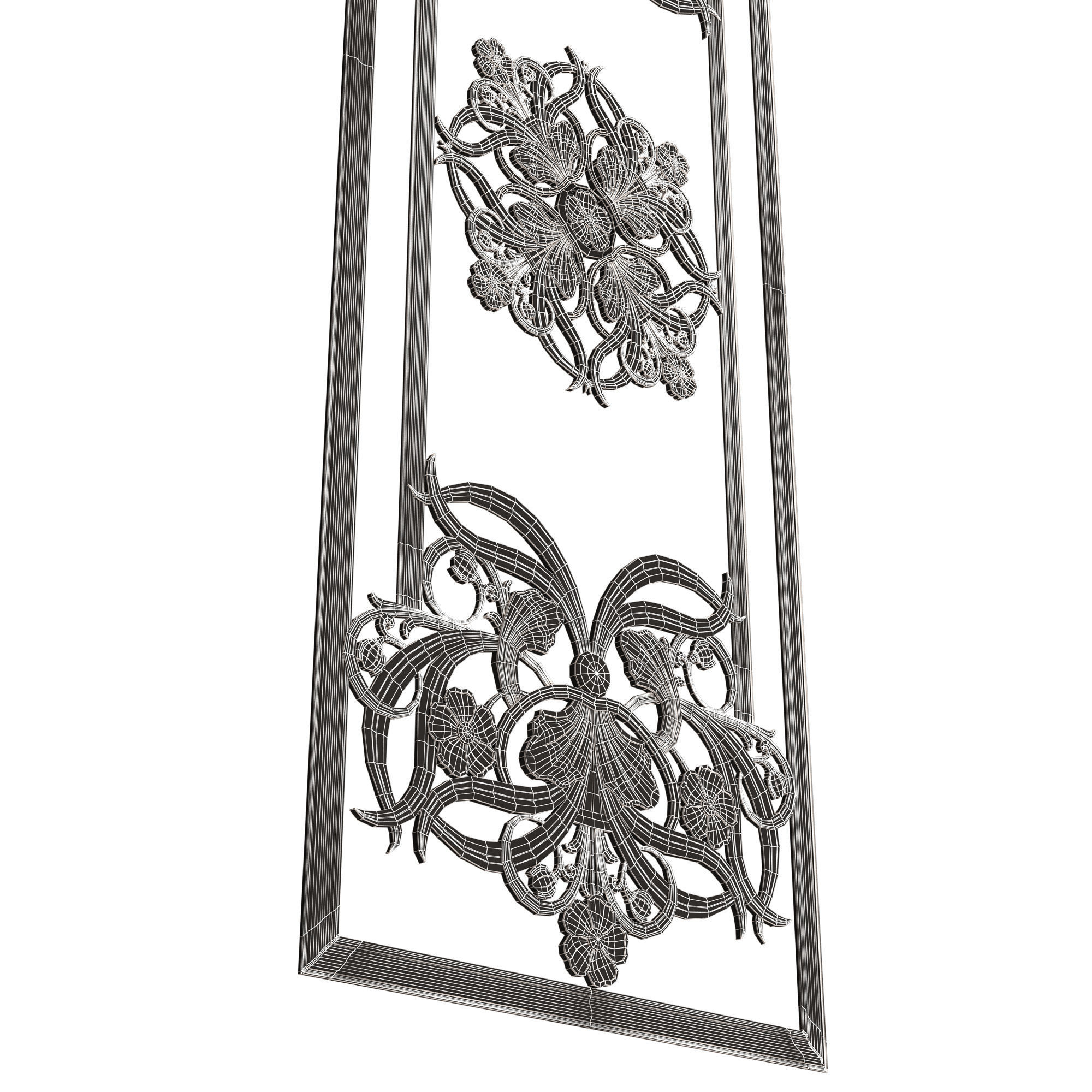 Collection of Boiserie Decoration Panels 02 Low-poly 3D model_87