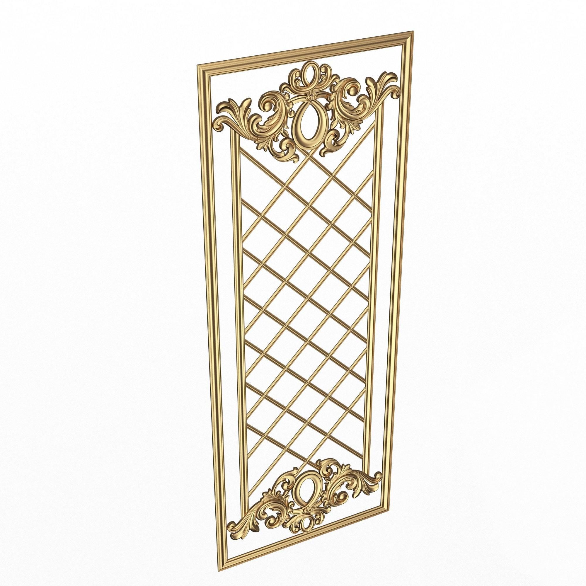 Collection of Boiserie Decoration Panels 02 Low-poly 3D model_32