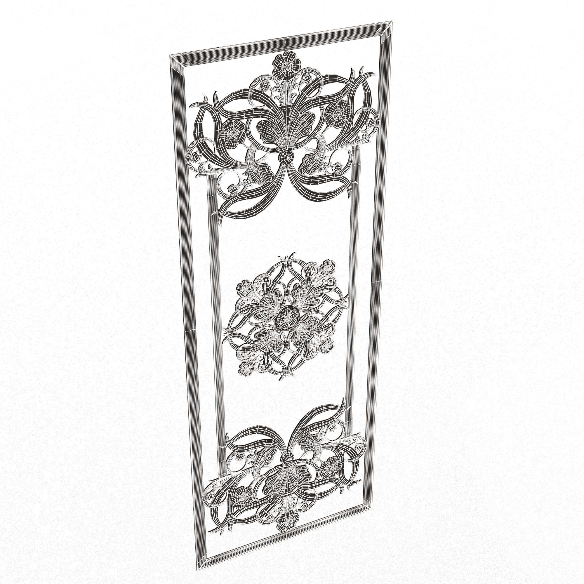 Collection of Boiserie Decoration Panels 02 Low-poly 3D model_85