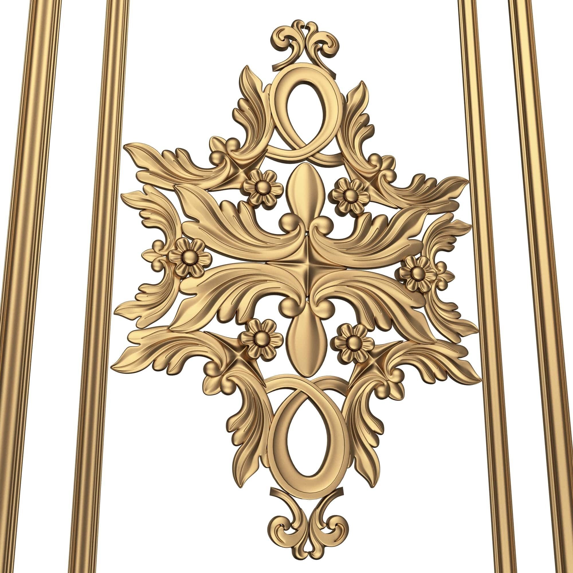 Collection of Boiserie Decoration Panels 02 Low-poly 3D model_59