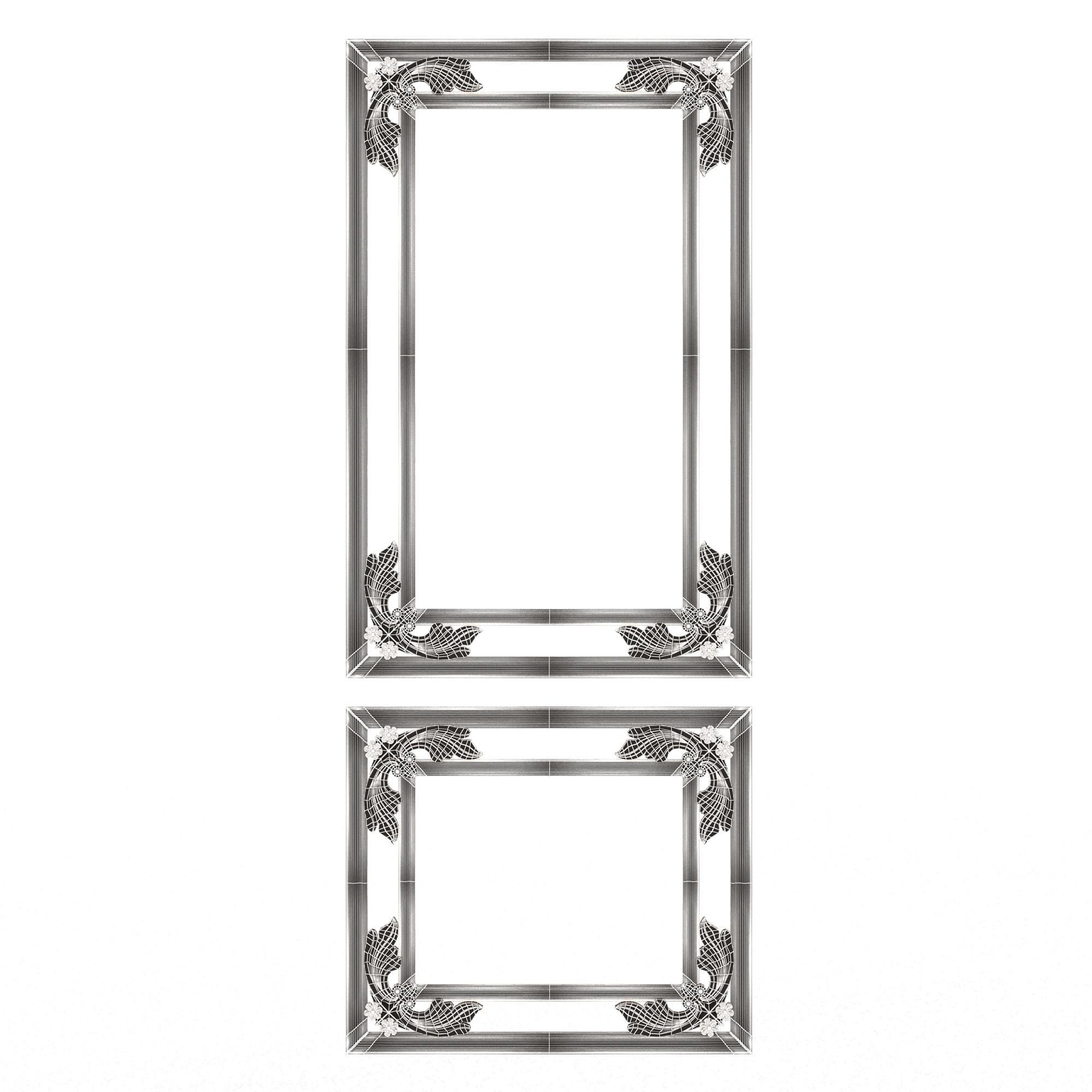 Collection of Boiserie Decoration Panels 02 Low-poly 3D model_108