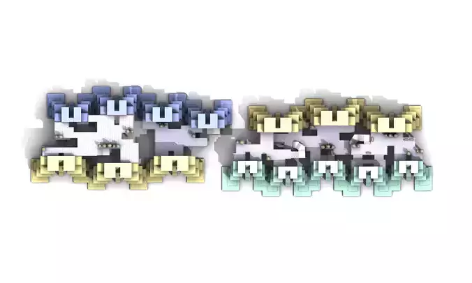 Model of Conceptional Blocked Housing 