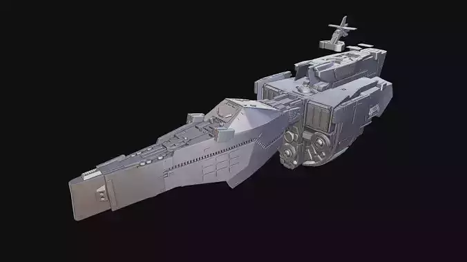 ulysses galactic heroes spaceship Modified 3D print model