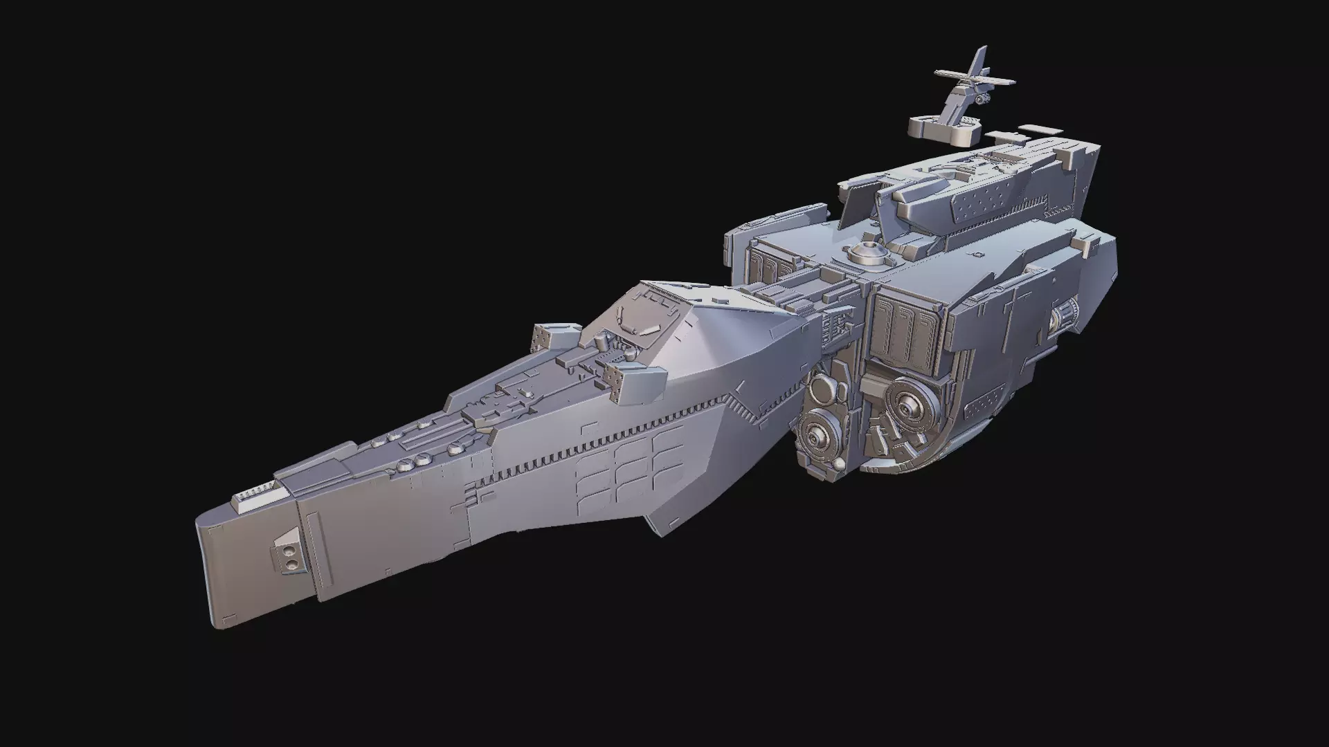 ulysses galactic heroes spaceship Modified 3D print model_0