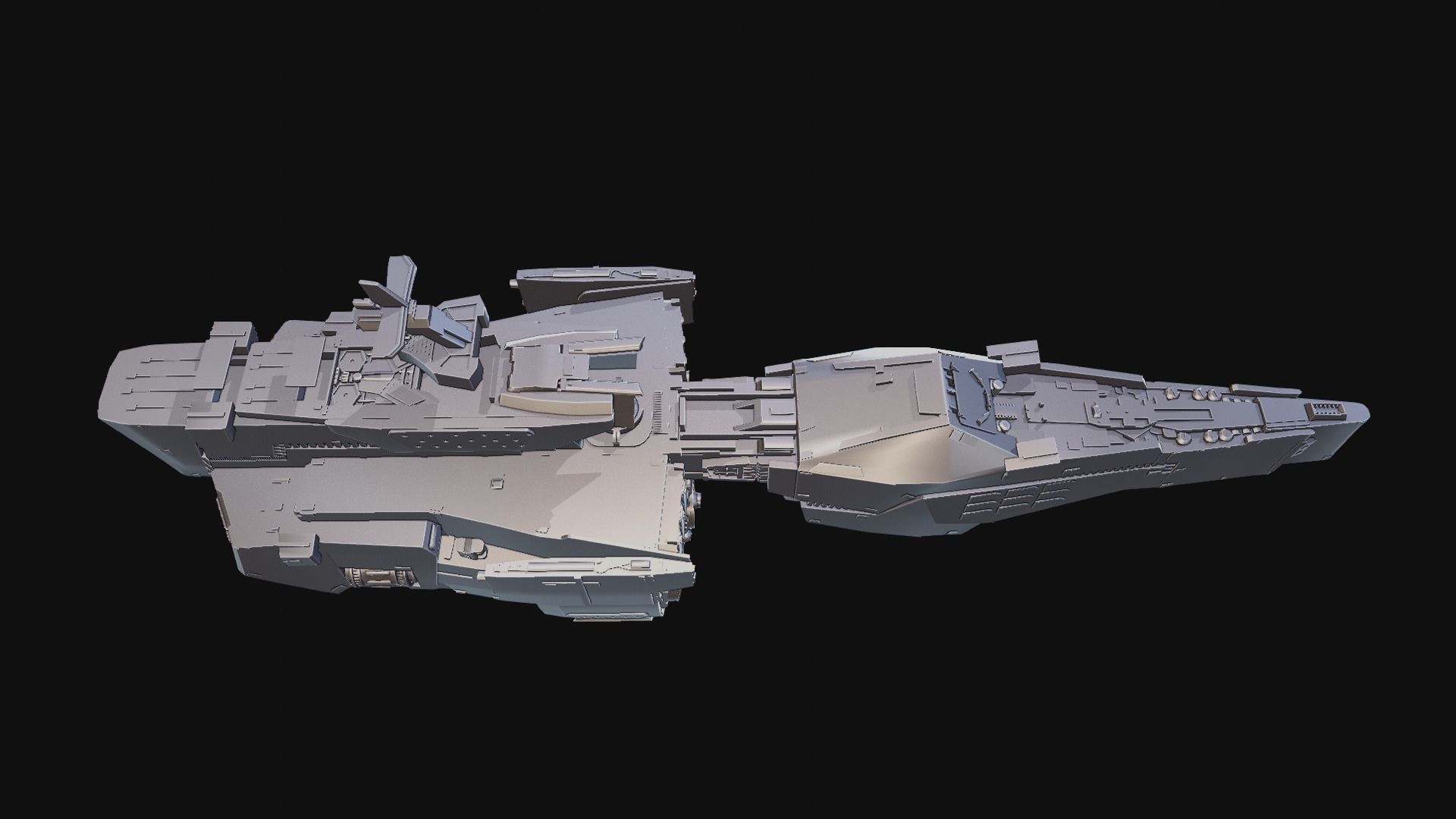 ulysses galactic heroes spaceship Modified 3D print model_2