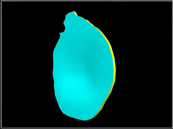 Dried Pear Slice Low-poly 3D model 4
