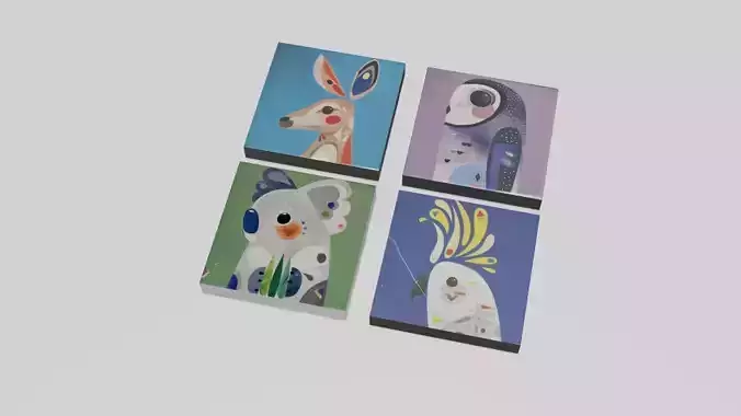 Living Room Coasters 3D model