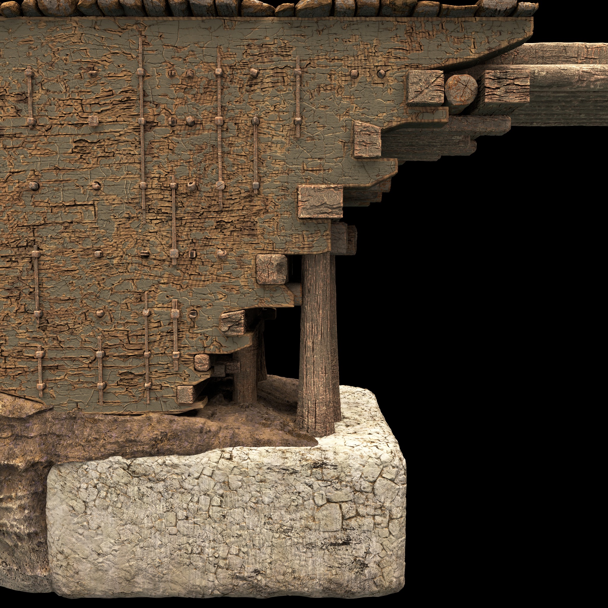 Wooden Bridge 3D Model 3D model_4