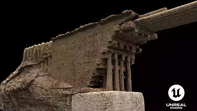 Wooden Bridge 3D Model