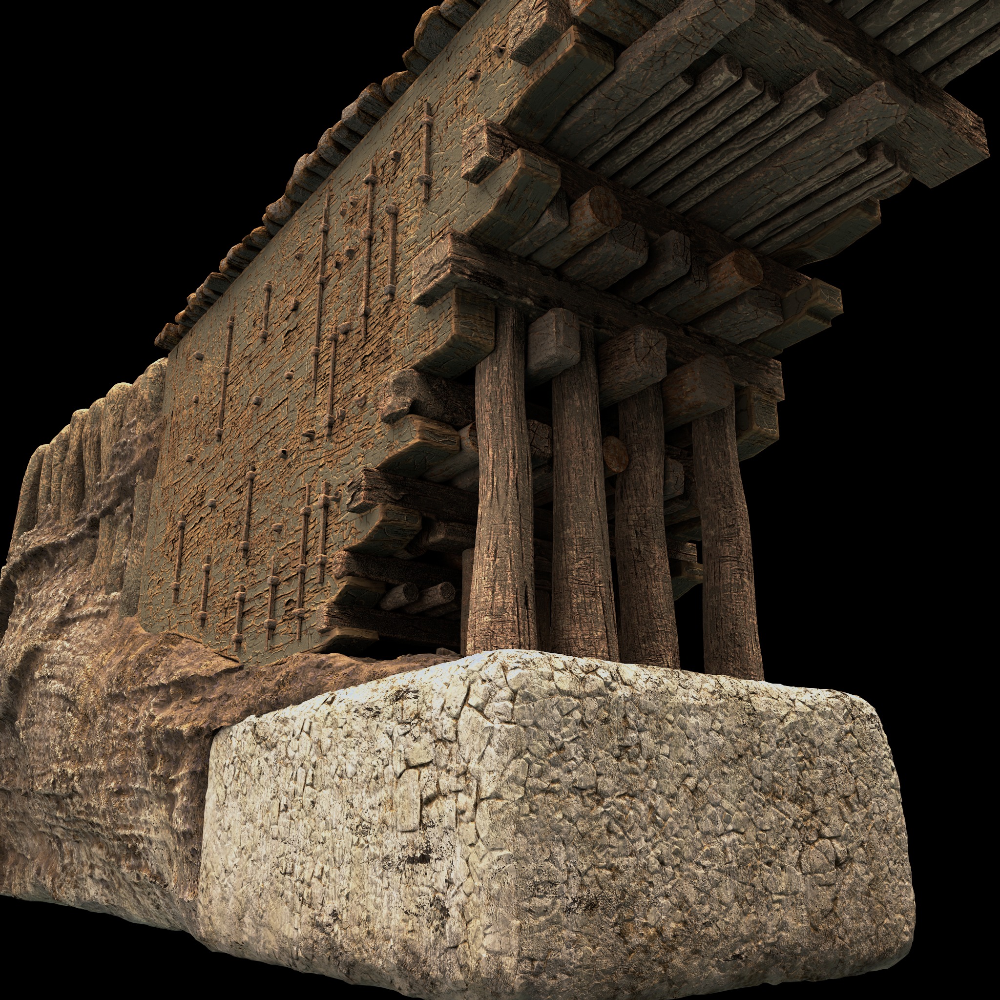 Wooden Bridge 3D Model 3D model_3