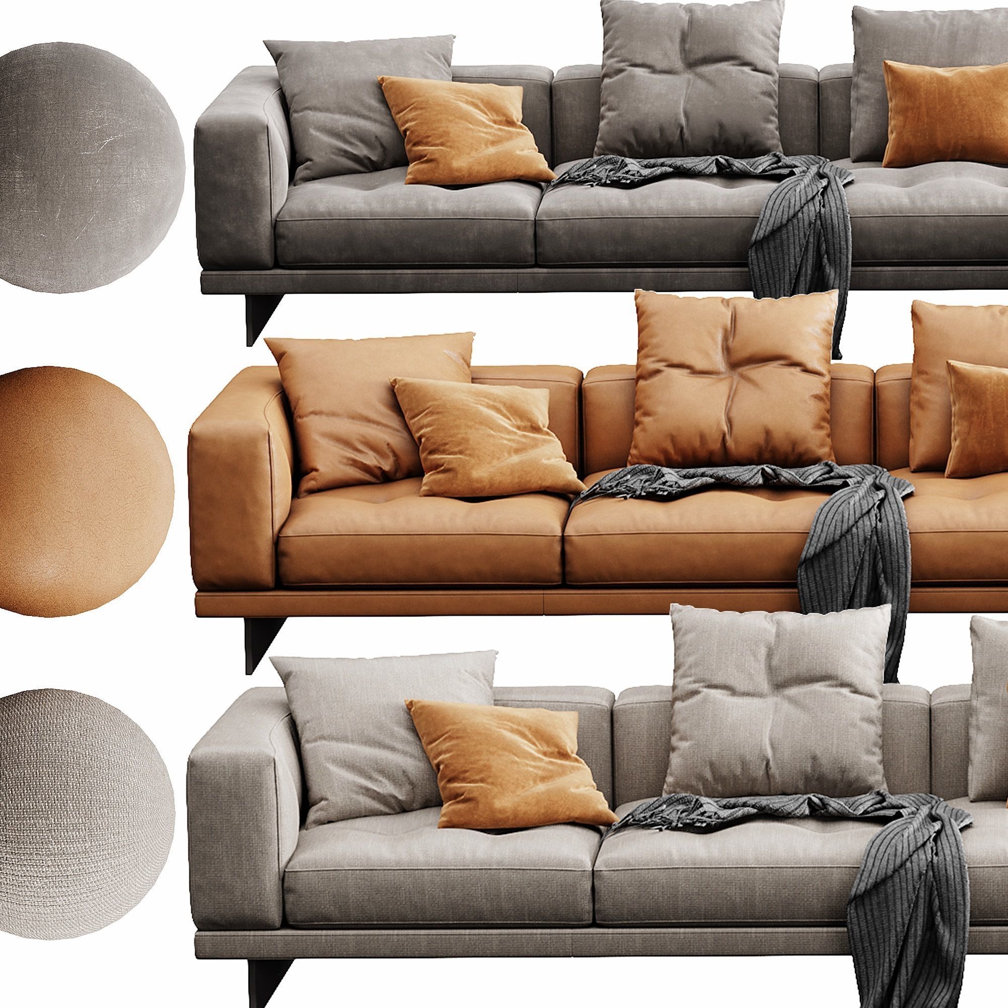 Sofa Dylan Set 6 3D model_1