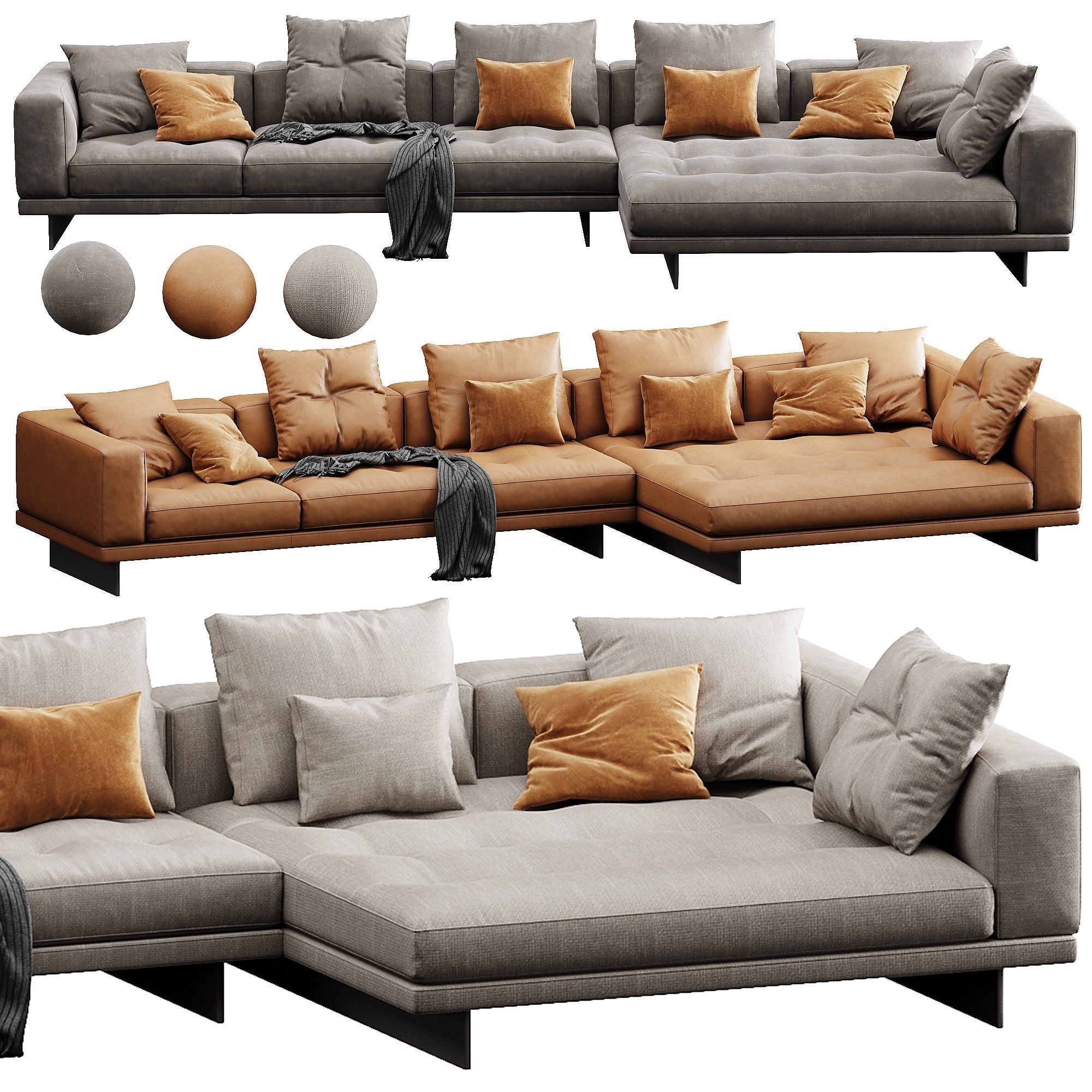 Sofa Dylan Set 6 3D model_2