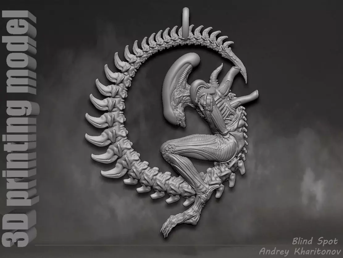 The pendant is alien 3D print model