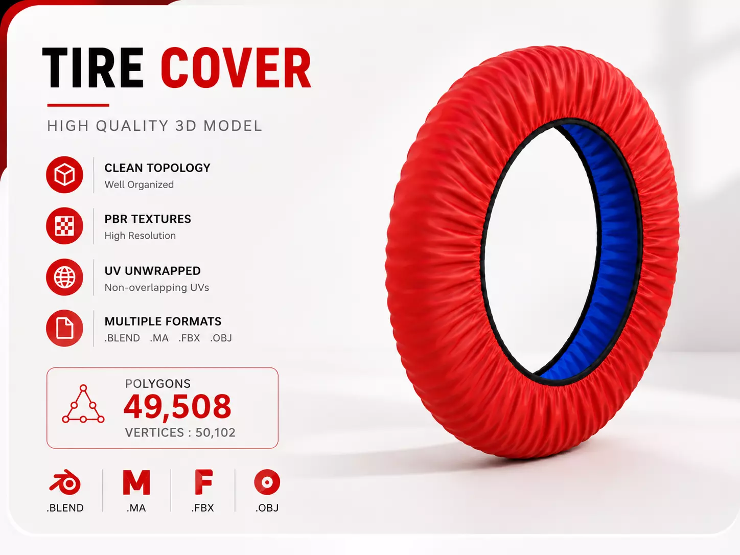 3D Tire Cover Model 3D model