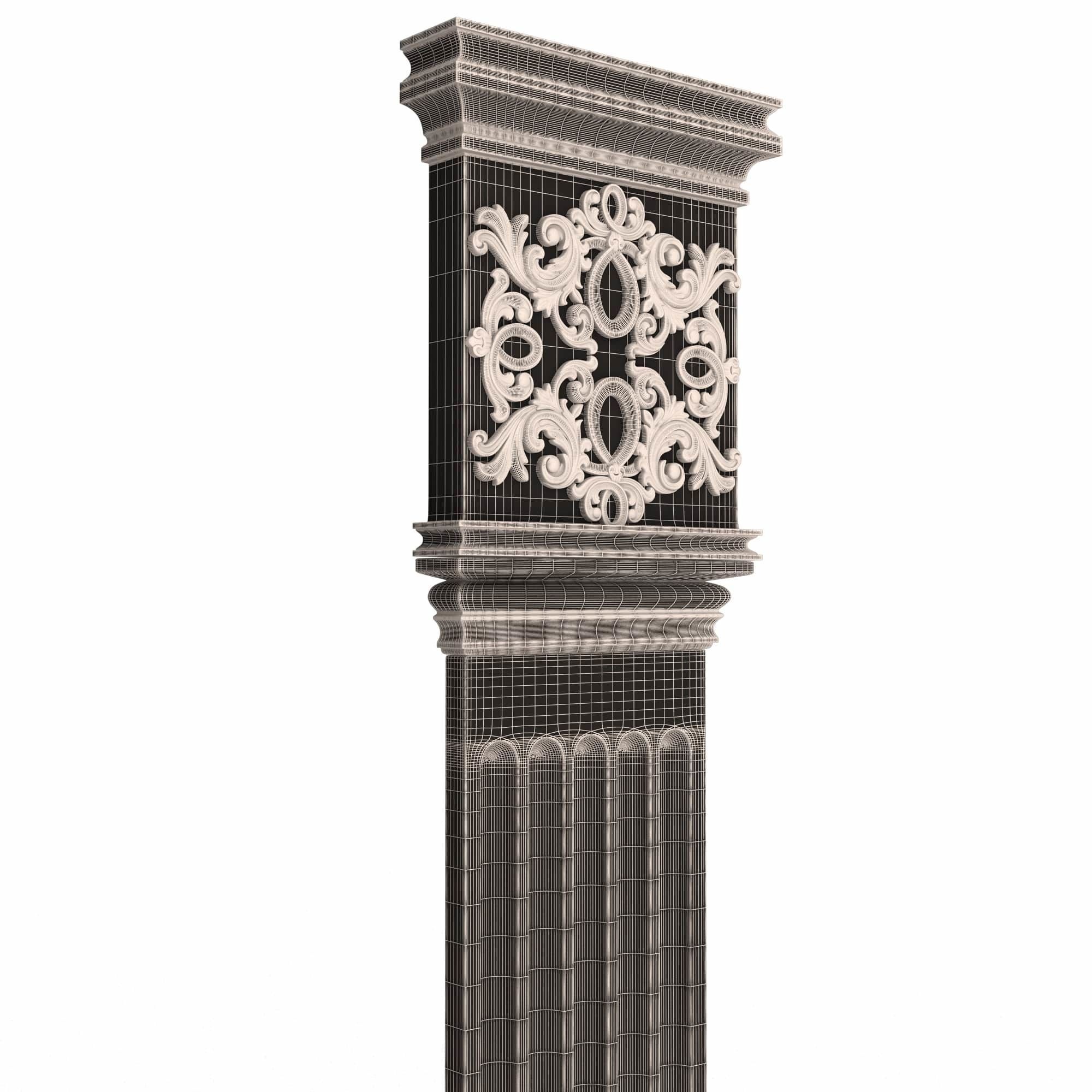 Collection of Columns 03 Low-poly 3D model_112