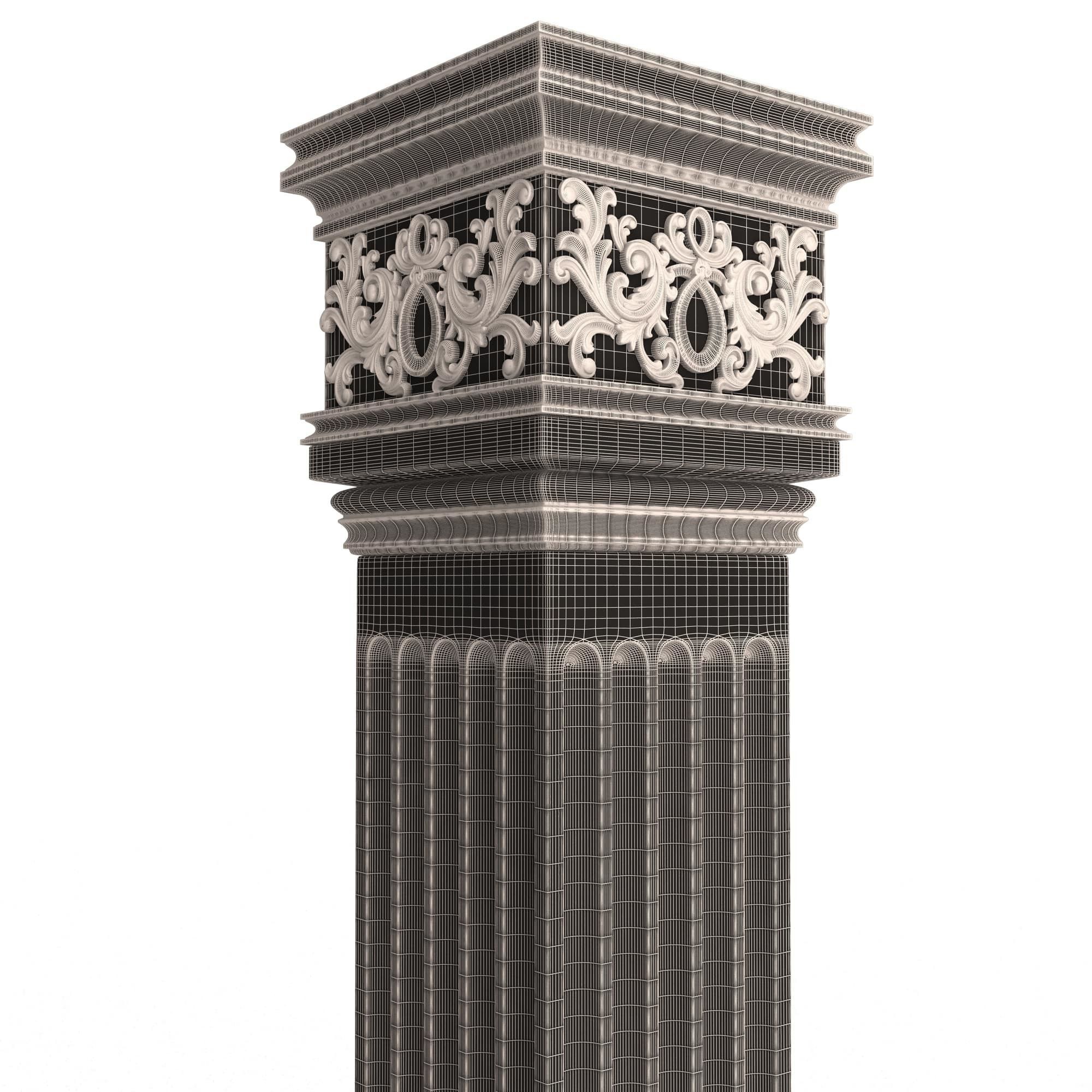 Collection of Columns 03 Low-poly 3D model_130
